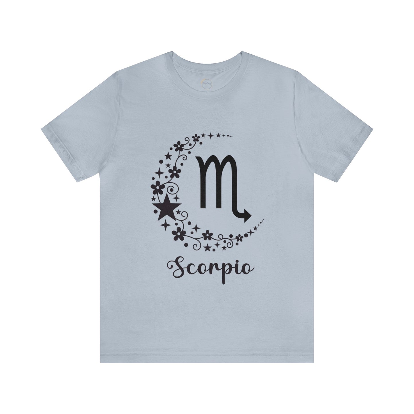Scorpio Floral Moon Zodiac Unisex Jersey Short Sleeve Tee