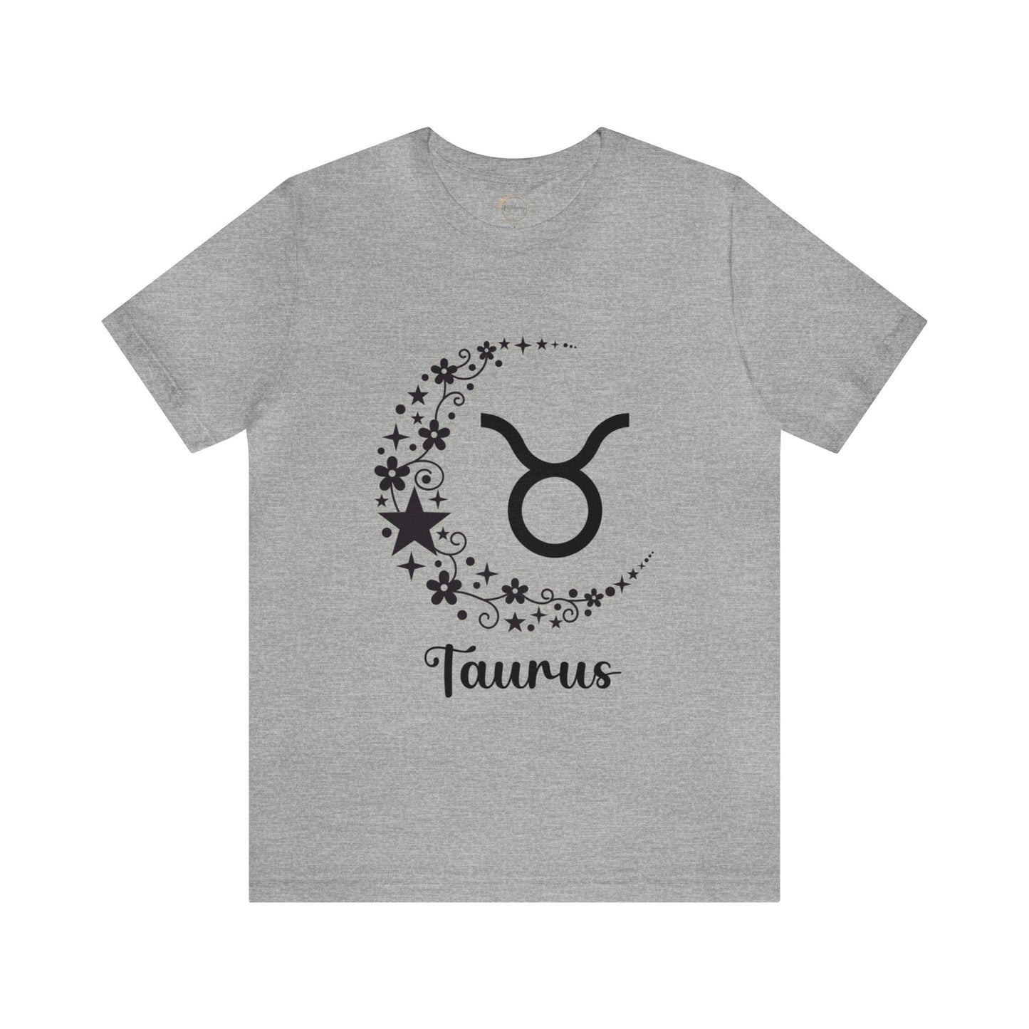 Taurus Floral Moon Zodiac Unisex Jersey Short Sleeve Tee