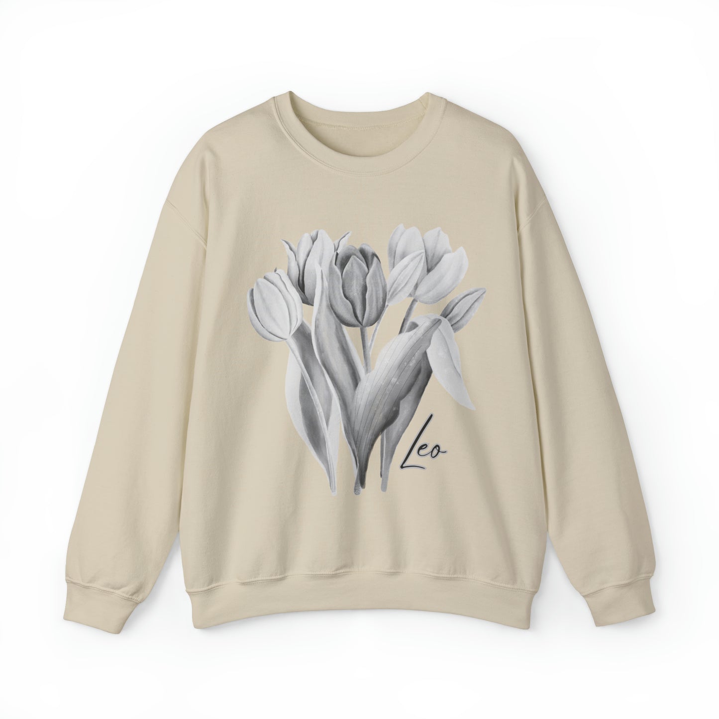 Leo Tulips Unisex Heavy Blend Crewneck Sweatshirt