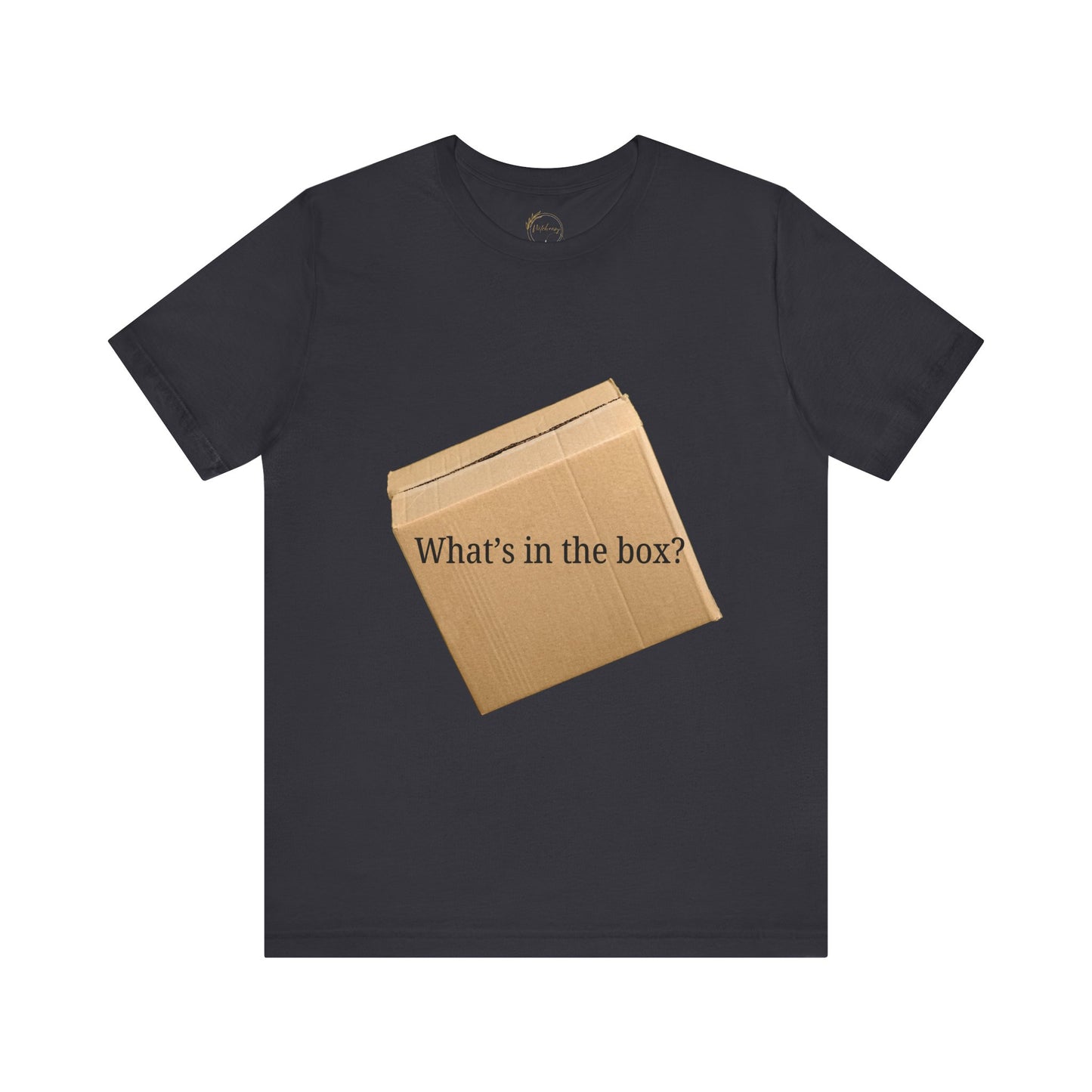 What's in the Box Silly T-Shirt Funny Cardboard Box Design Funny Cat Shirt Kitty Design Cute Front and Back Tee Quirky Gift Ideas