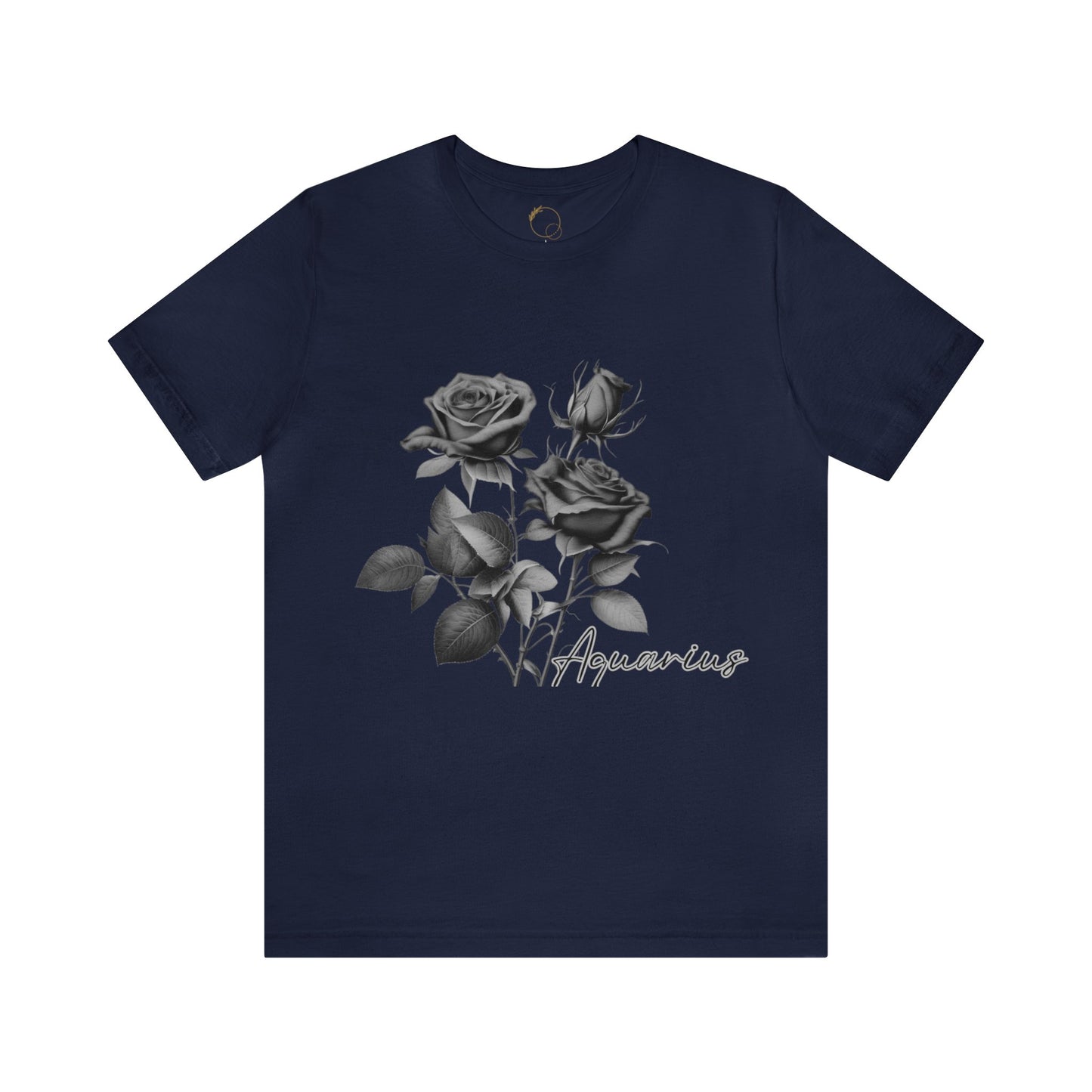 Aquarius Rose Zodiac Unisex Jersey Short Sleeve Tee