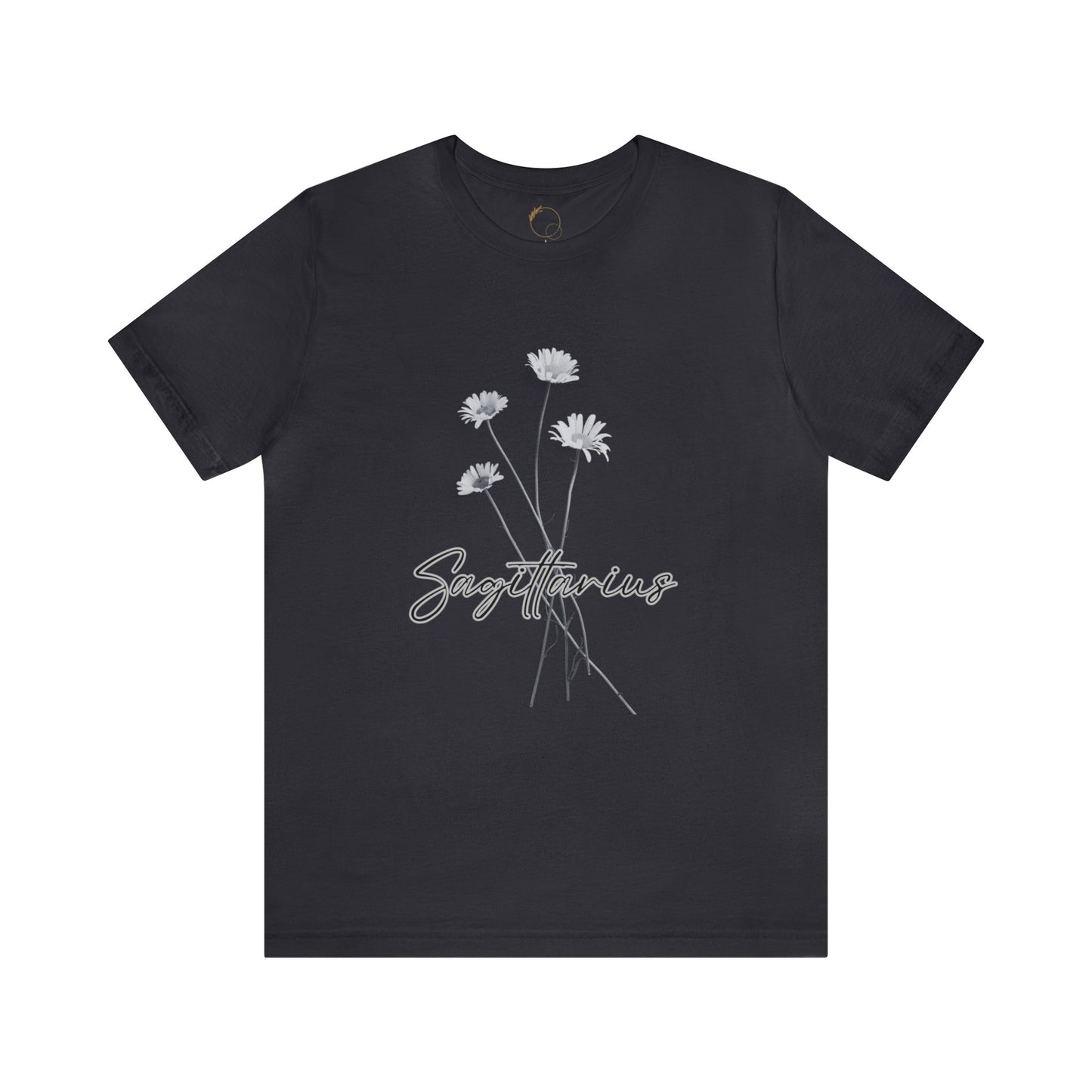 Sagittarius Daisy Zodiac Unisex Jersey Short Sleeve Tee