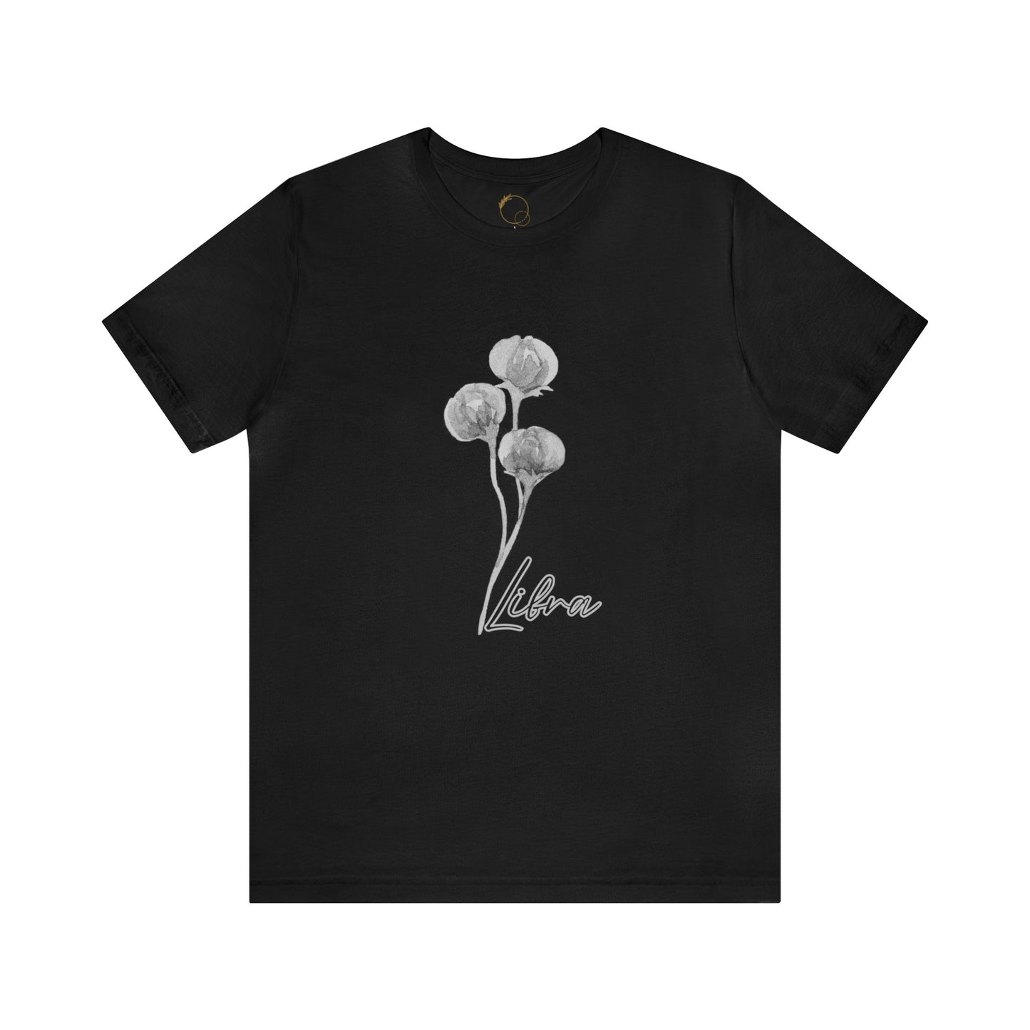 Libra Peonies Zodiac Unisex Jersey Short Sleeve Tee