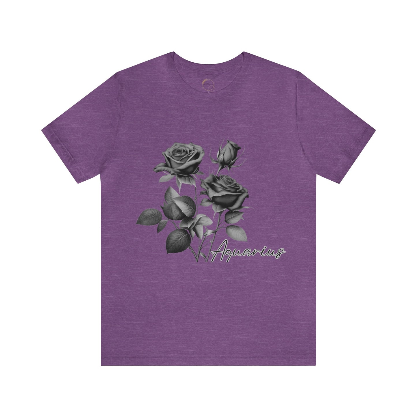 Aquarius Rose Zodiac Unisex Jersey Short Sleeve Tee