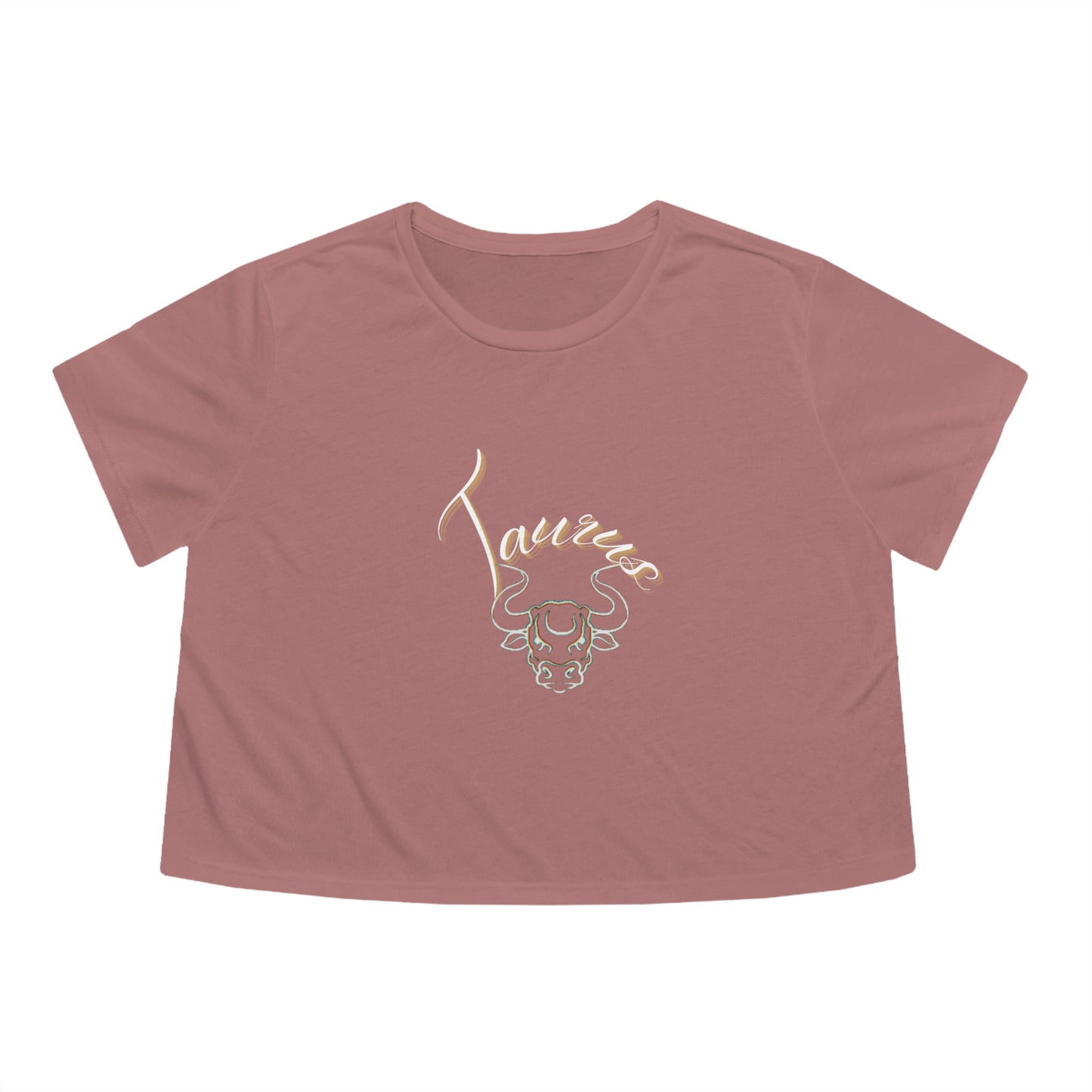 Taurus Zodiac Flowy Cropped Tee