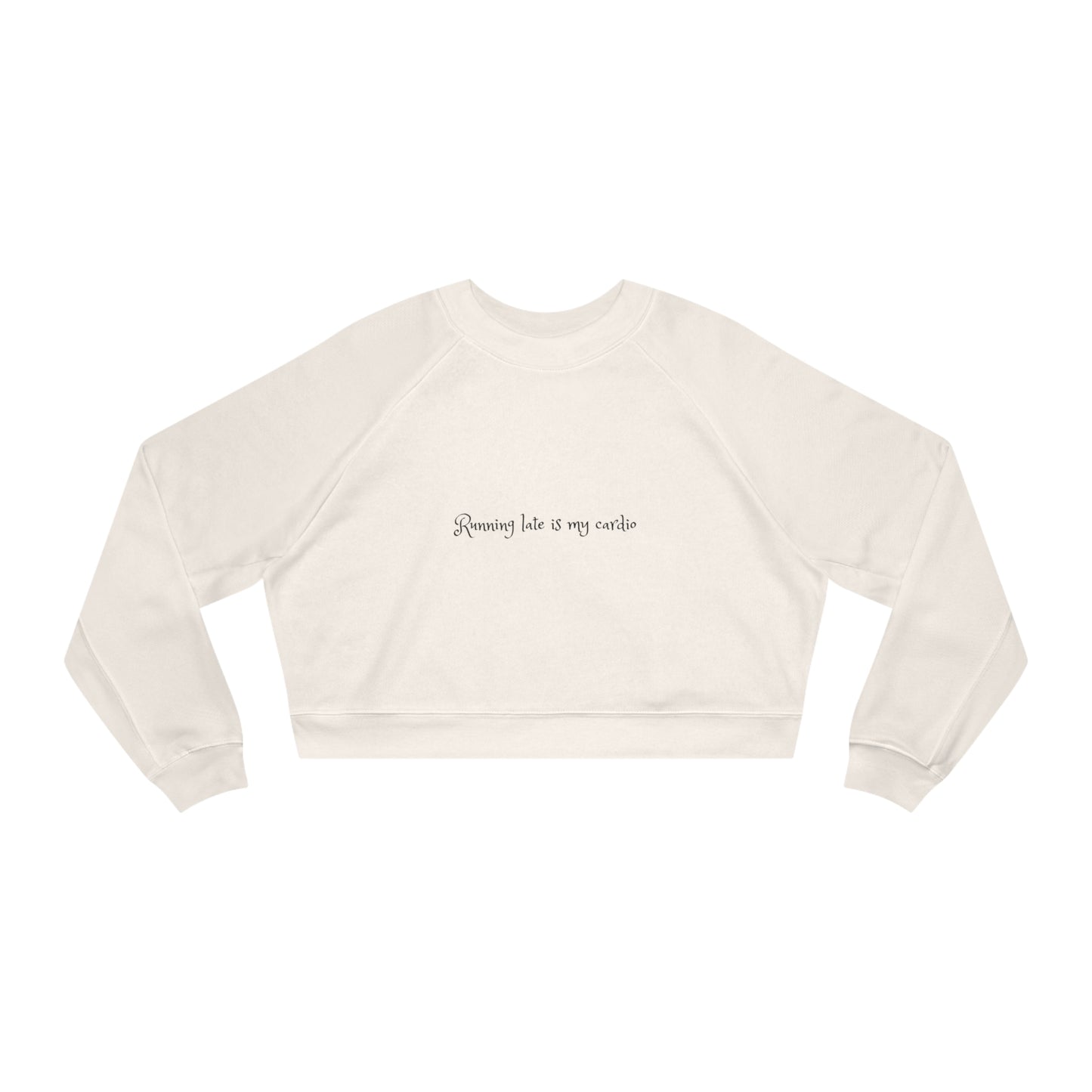 Running Late Cropped Fleece Pullover