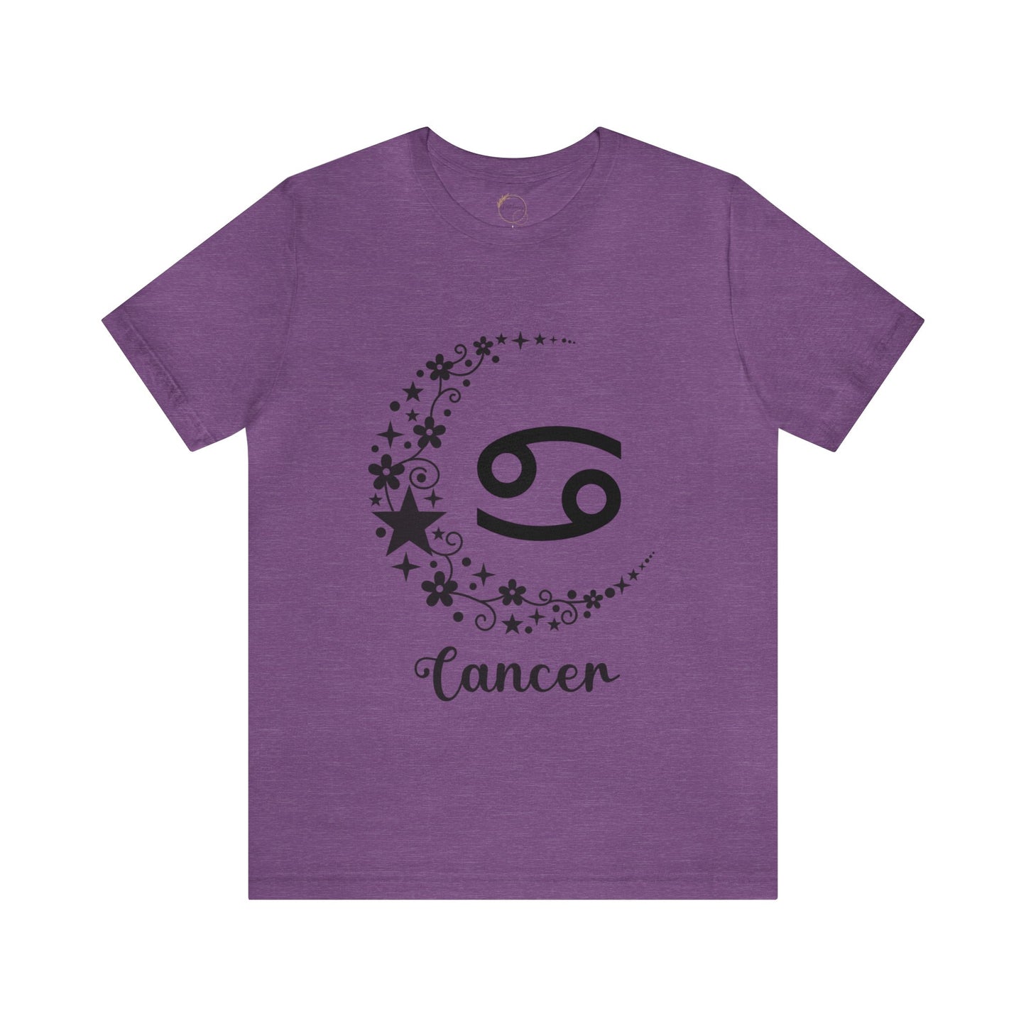 Cancer Floral Moon Zodiac Unisex Jersey Short Sleeve Tee
