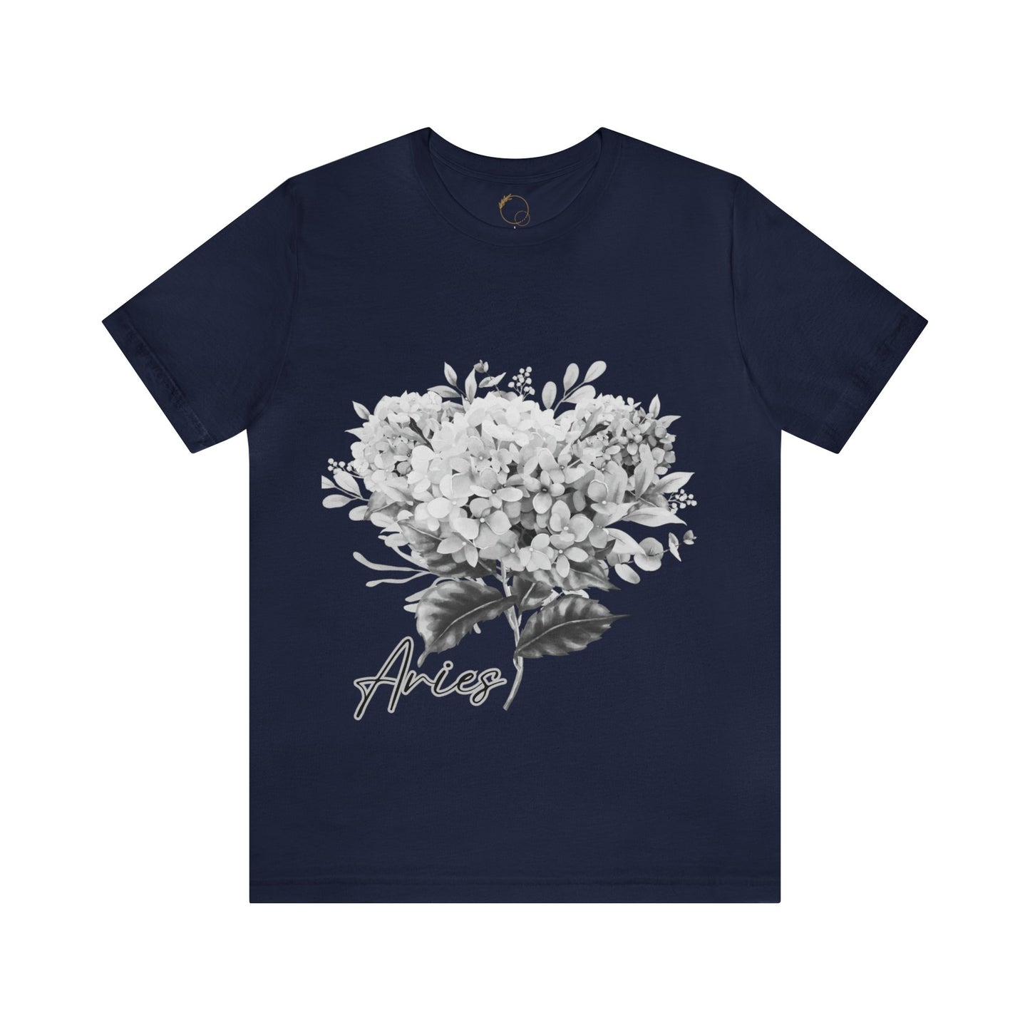 Aries Hydrangrea Zodiac Unisex Jersey Short Sleeve Tee