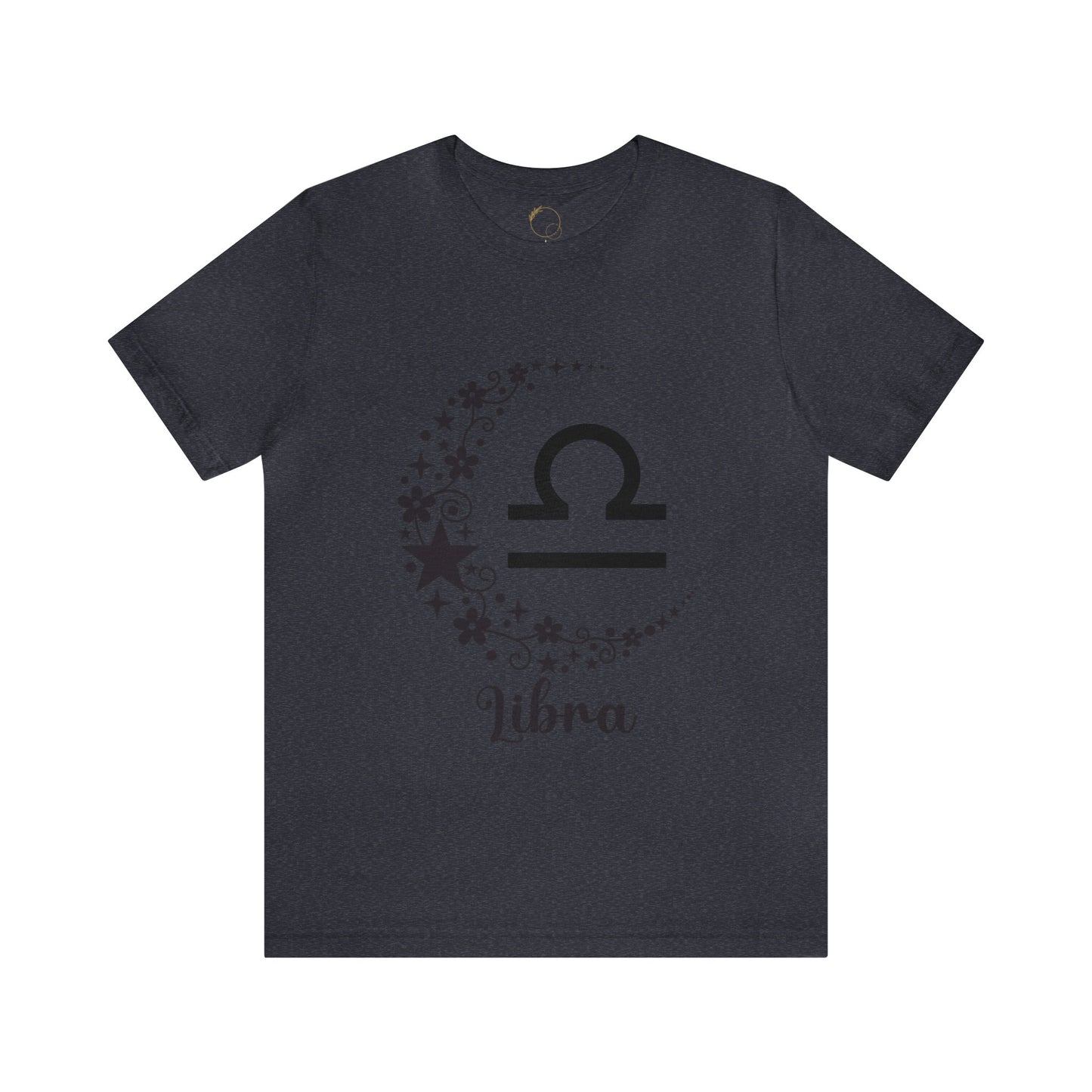 Libra Floral Moon Zodiac Unisex Jersey Short Sleeve Tee