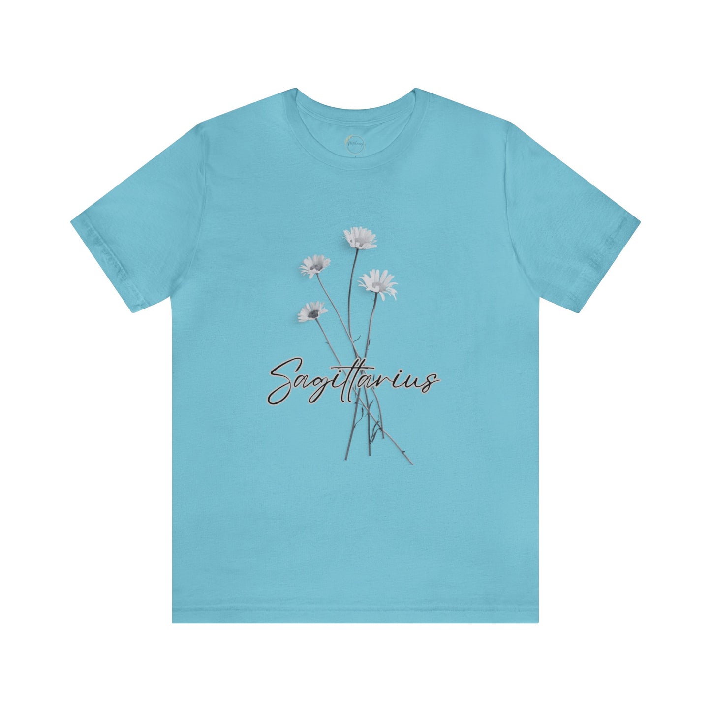Sagittarius Daisy Zodiac Unisex Jersey Short Sleeve Tee