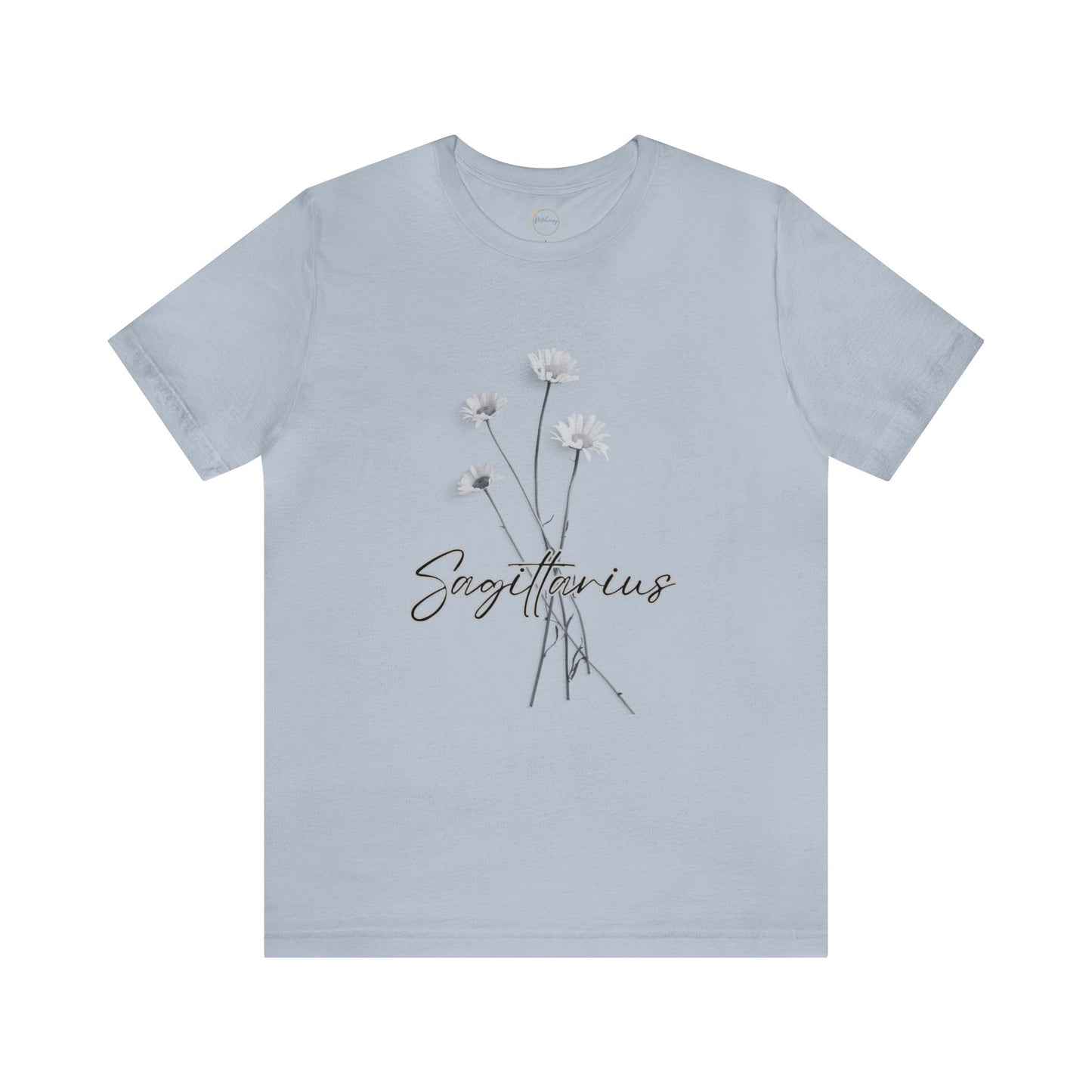 Sagittarius Daisy Zodiac Unisex Jersey Short Sleeve Tee