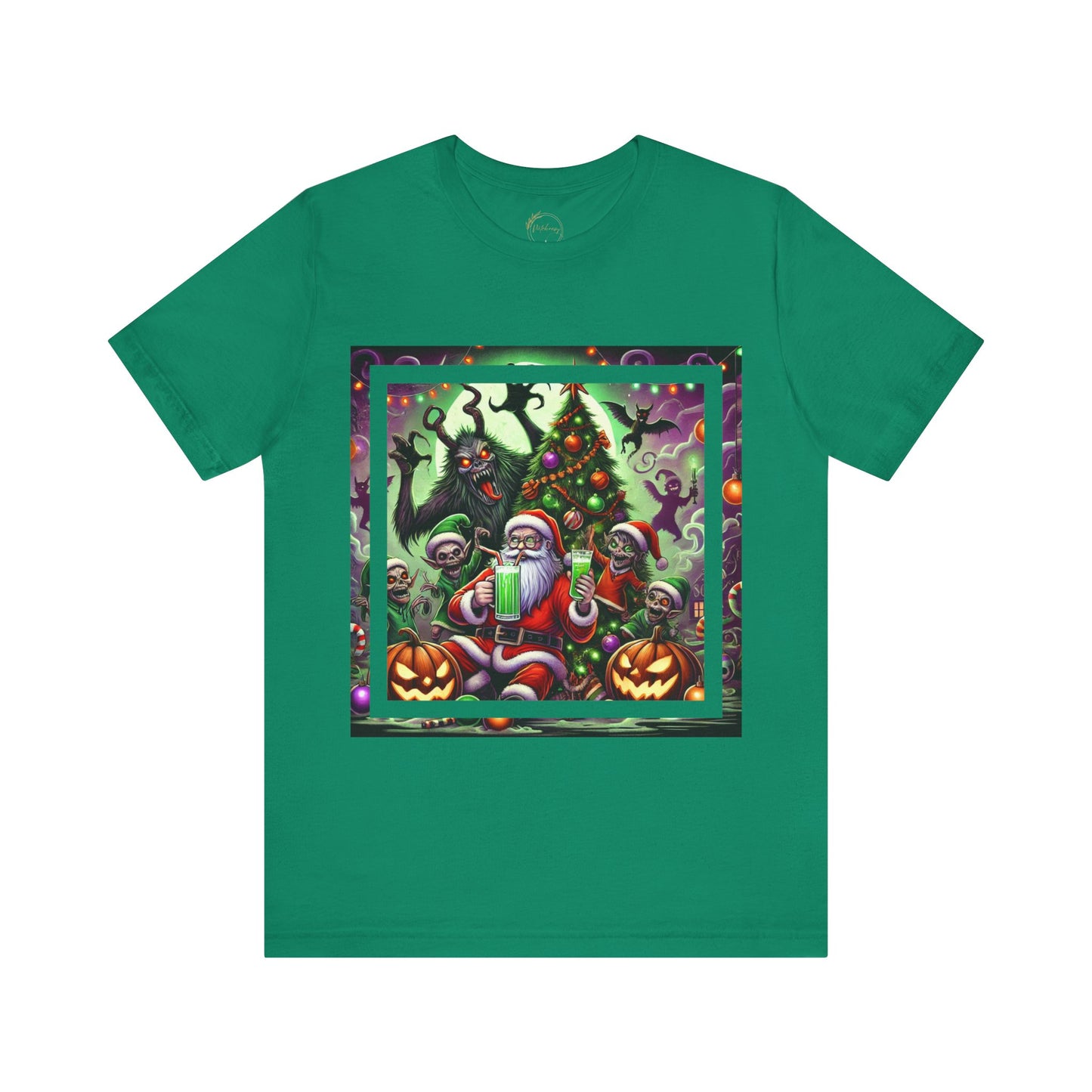 Krampus and Santa Shirt Funny Halloween Christmas Party Tee xMasWeen Krampus Party Santa Party Holiday Smashup