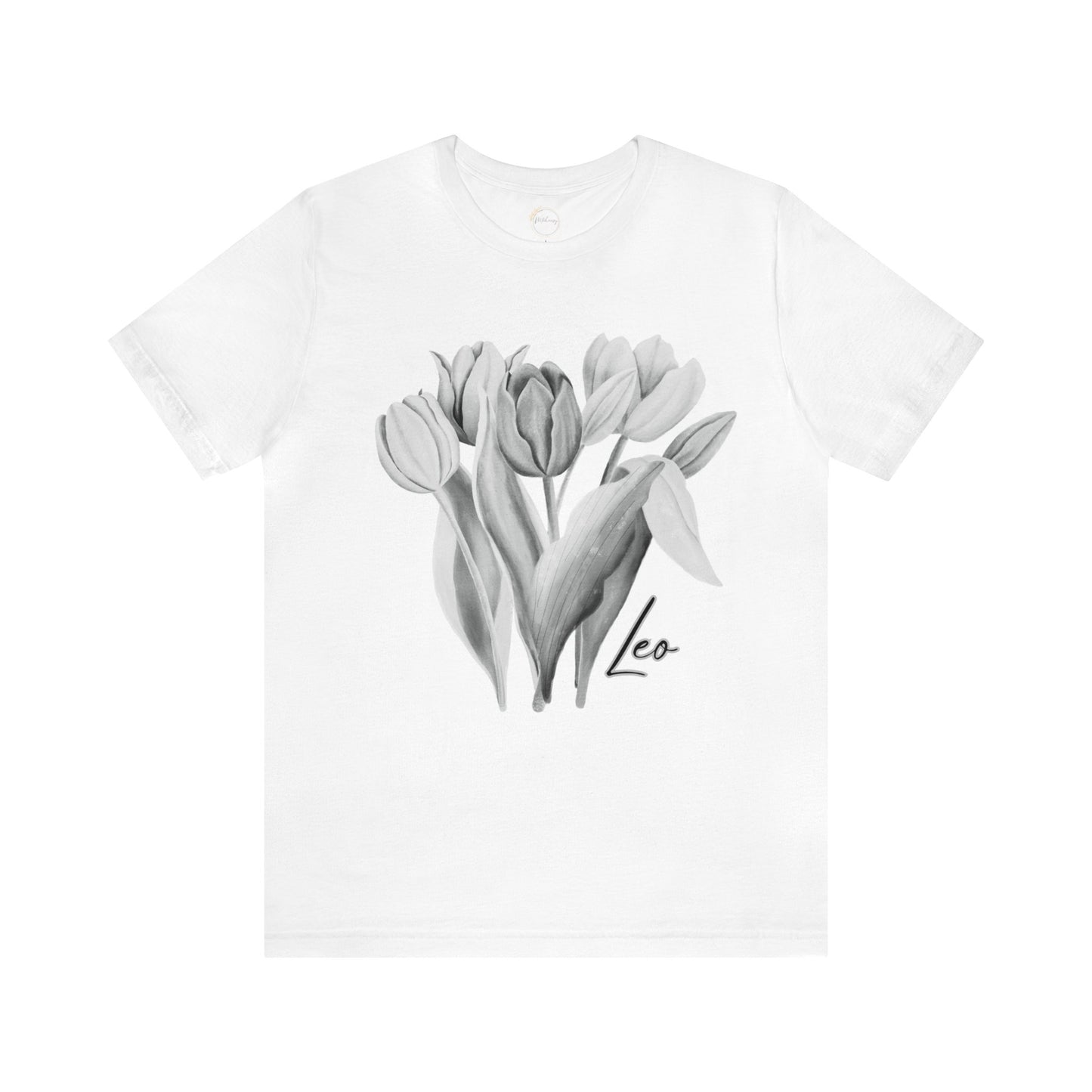 Leo Tulips Zodiac Unisex Jersey Short Sleeve Tee