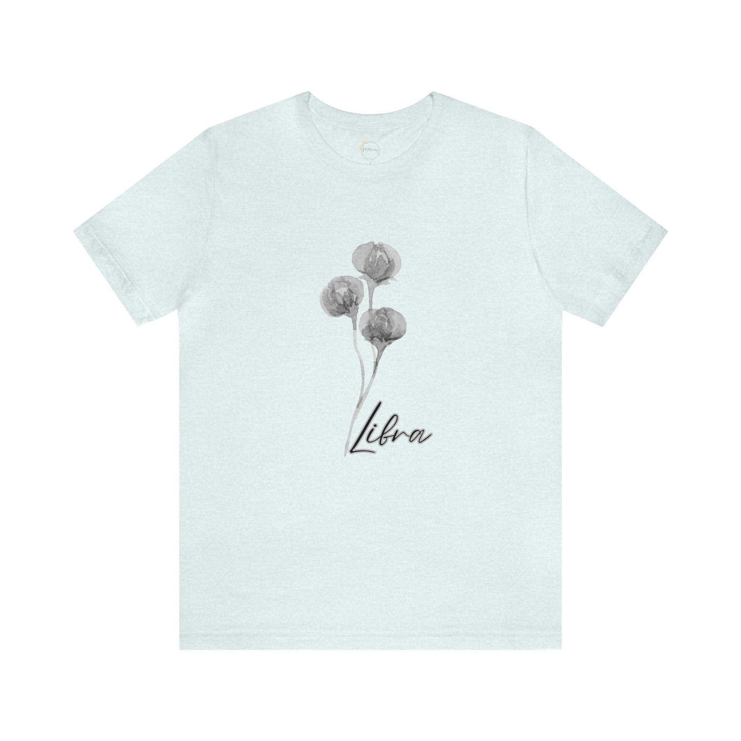 Libra Peonies Zodiac Unisex Jersey Short Sleeve Tee