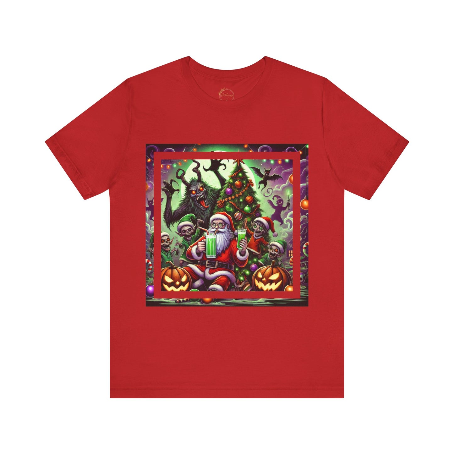 Krampus and Santa Shirt Funny Halloween Christmas Party Tee xMasWeen Krampus Party Santa Party Holiday Smashup