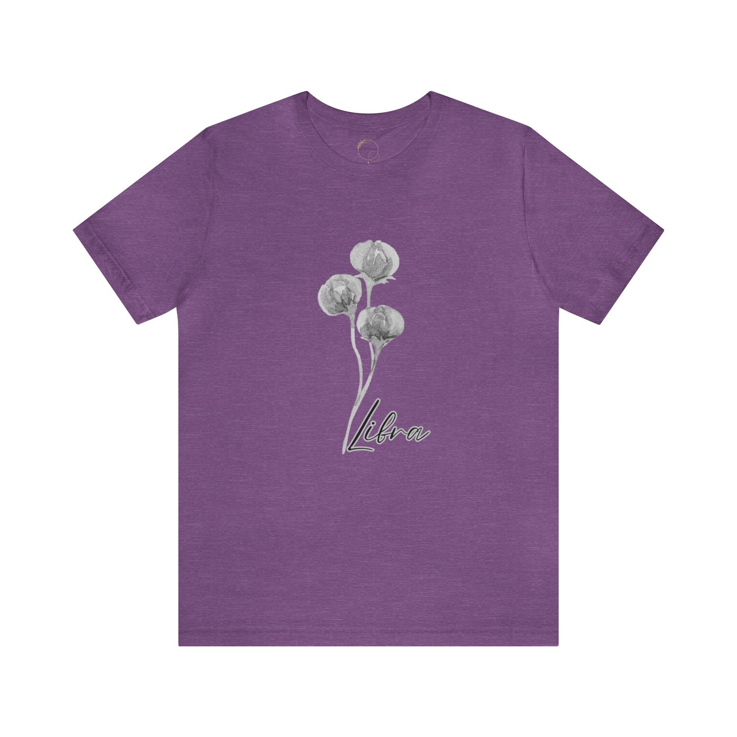 Libra Peonies Zodiac Unisex Jersey Short Sleeve Tee