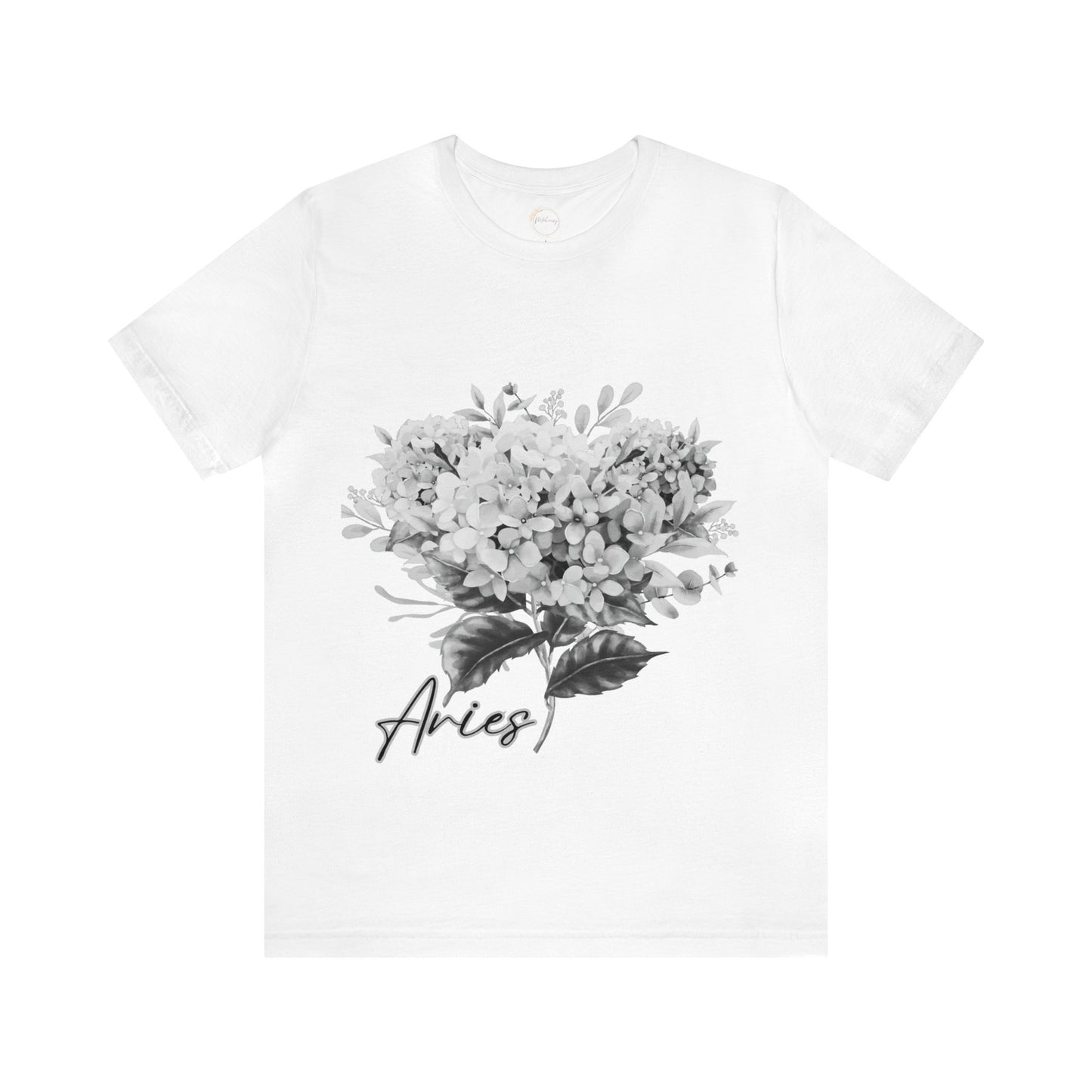 Aries Hydrangrea Zodiac Unisex Jersey Short Sleeve Tee