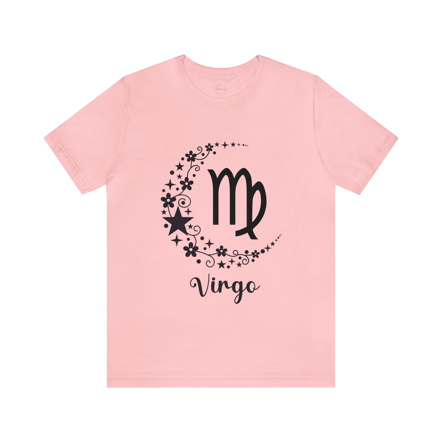 Virgo Floral Moon Zodiac Unisex Jersey Short Sleeve Tee