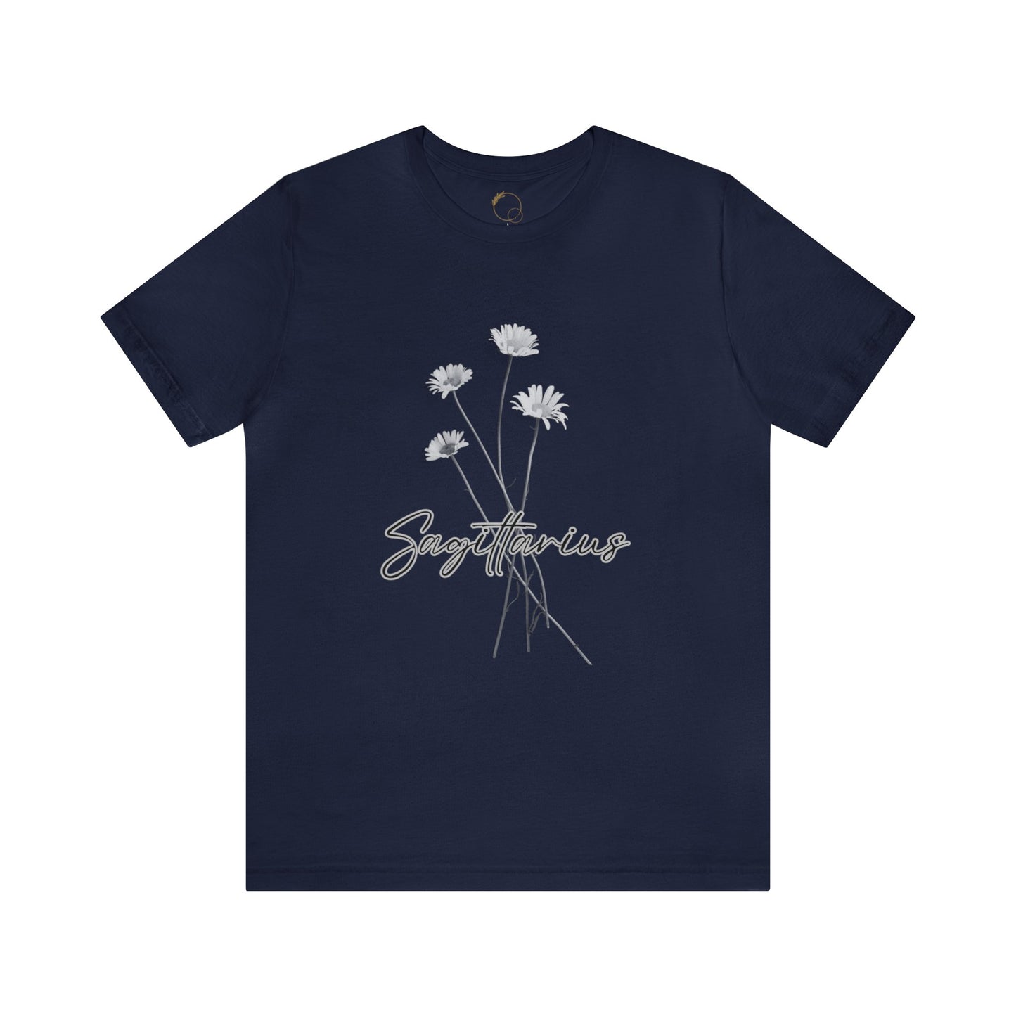 Sagittarius Daisy Zodiac Unisex Jersey Short Sleeve Tee