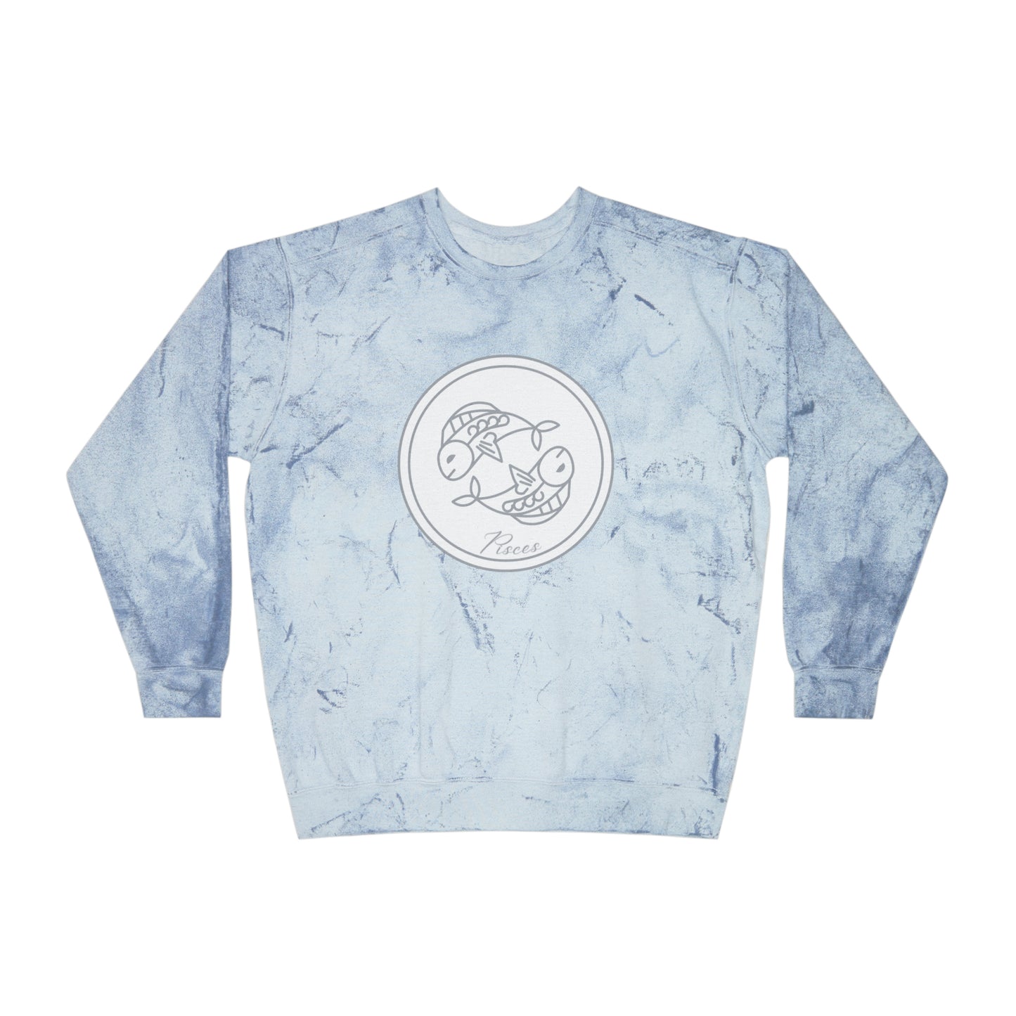 Pisces Fish Unisex Color Blast Crewneck Sweatshirt