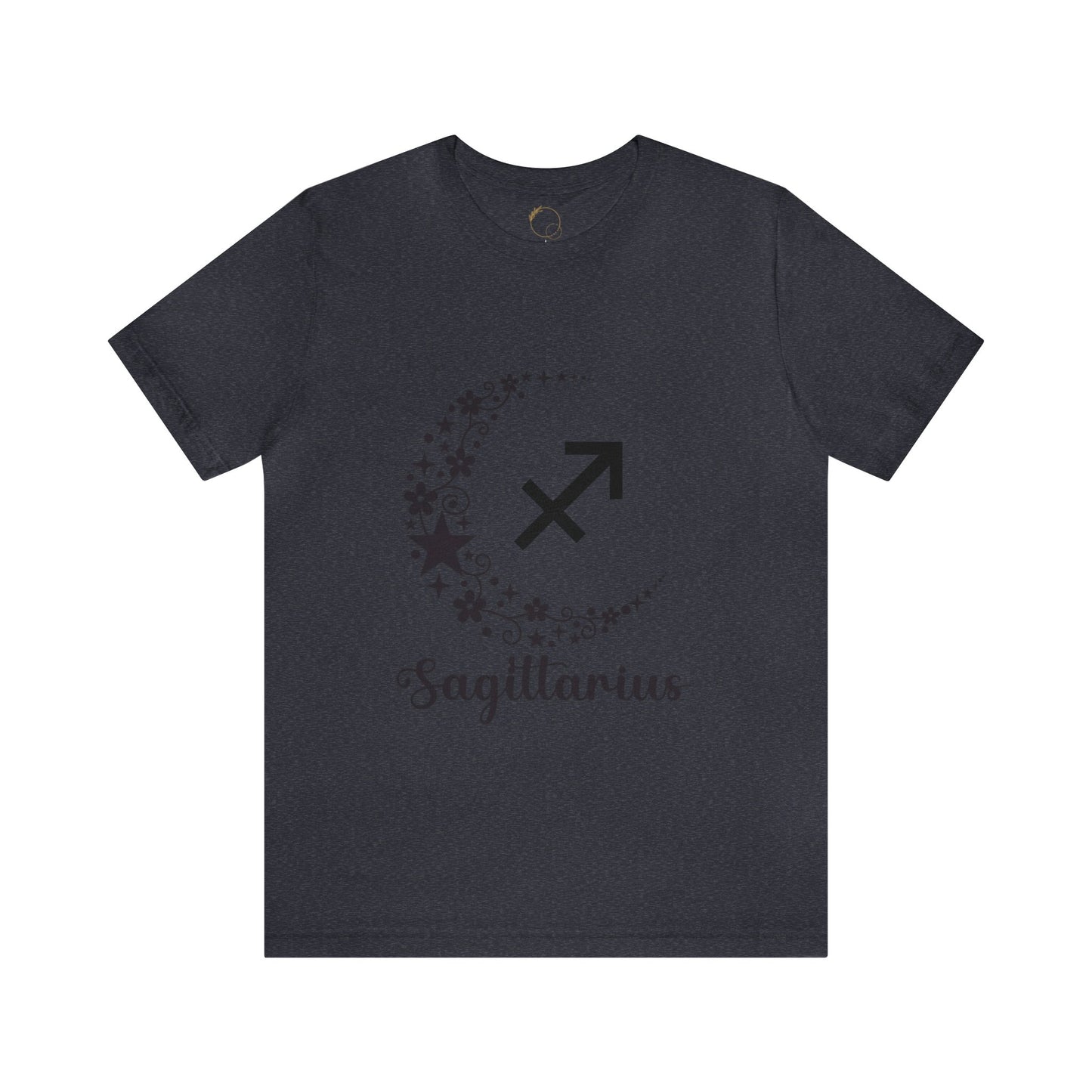 Sagittarius Floral Moon Zodiac Unisex Jersey Short Sleeve Tee