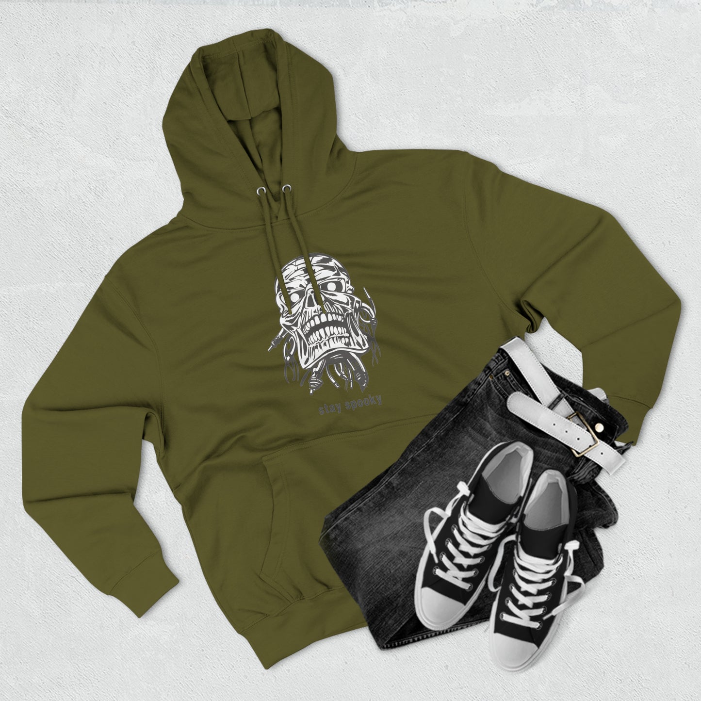 Stay Spookie Skull Unisex Premium Pullover Hoodie