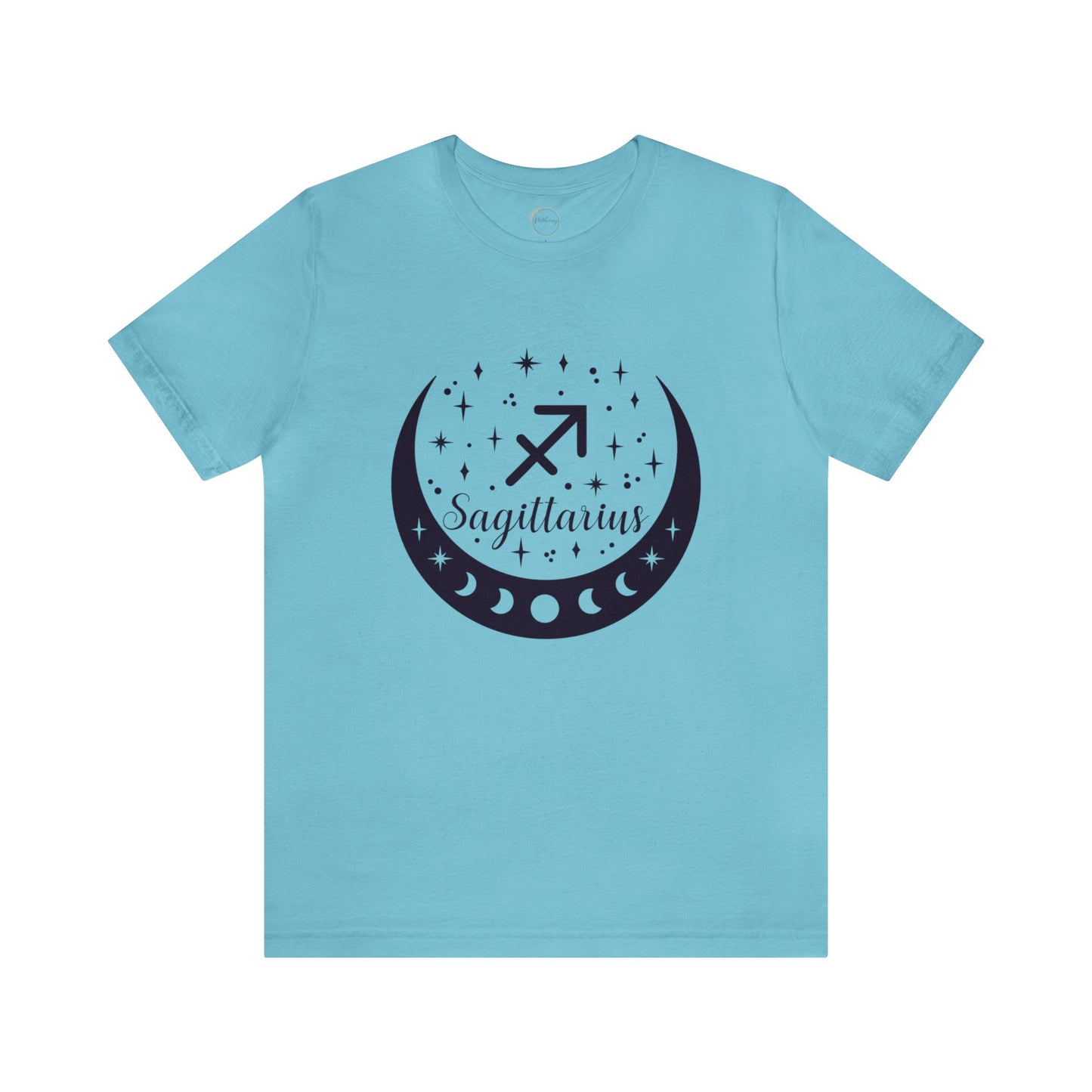 Sagittarius Moon Phase Zodiac Unisex Jersey Short Sleeve Tee