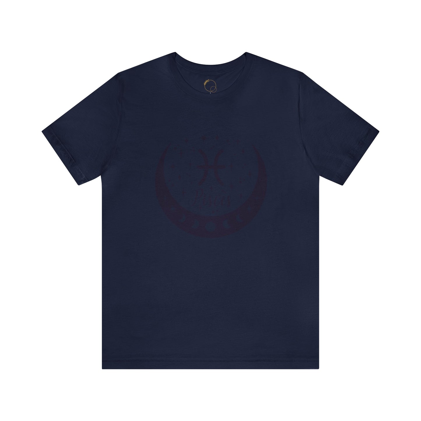 Pisces Moon Phase Zodiac Unisex Jersey Short Sleeve Tee