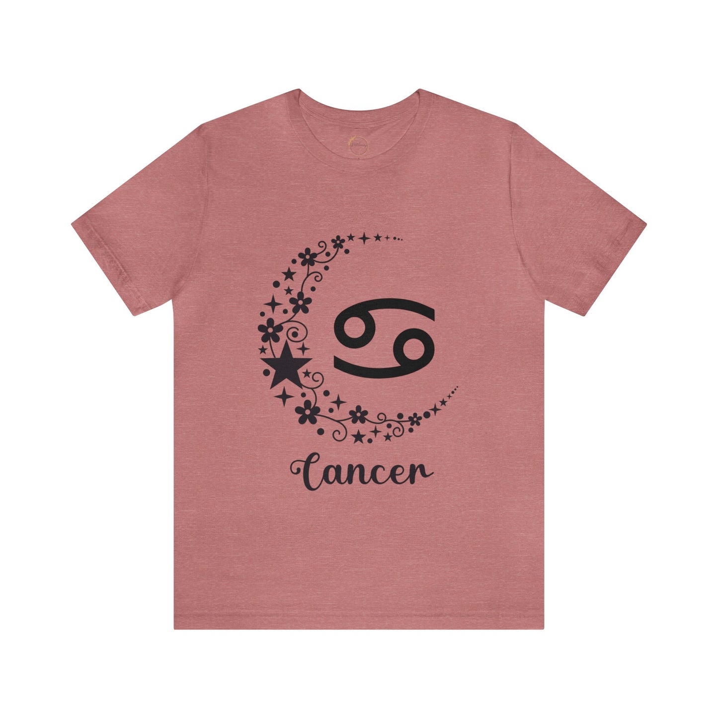 Cancer Floral Moon Zodiac Unisex Jersey Short Sleeve Tee