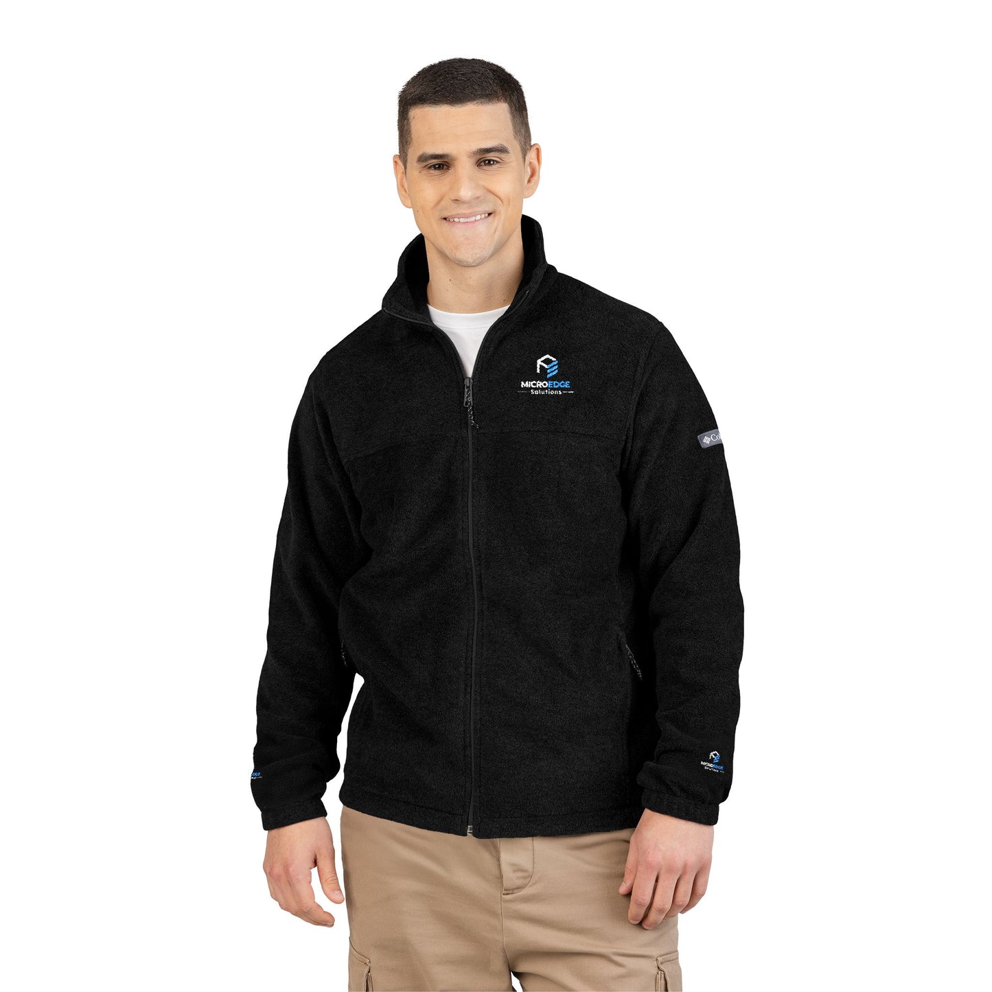 MicroEdge Embroidered Columbia Fleece Jacket Zip-Up