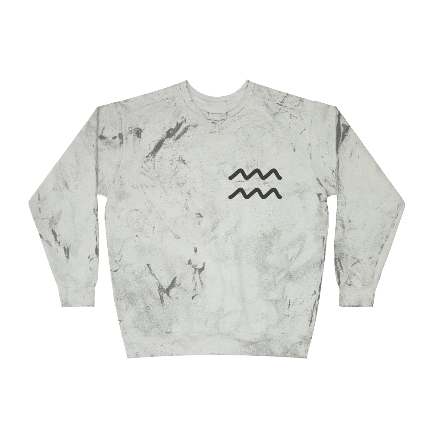 Aquarius Zodiac Unisex Color Blast Crewneck Sweatshirt