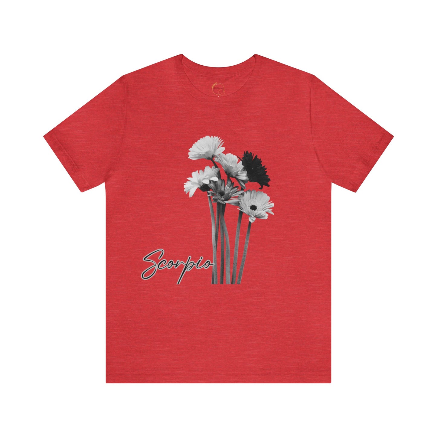 Scorpio Gerberas Zodiac Unisex Jersey Short Sleeve Tee