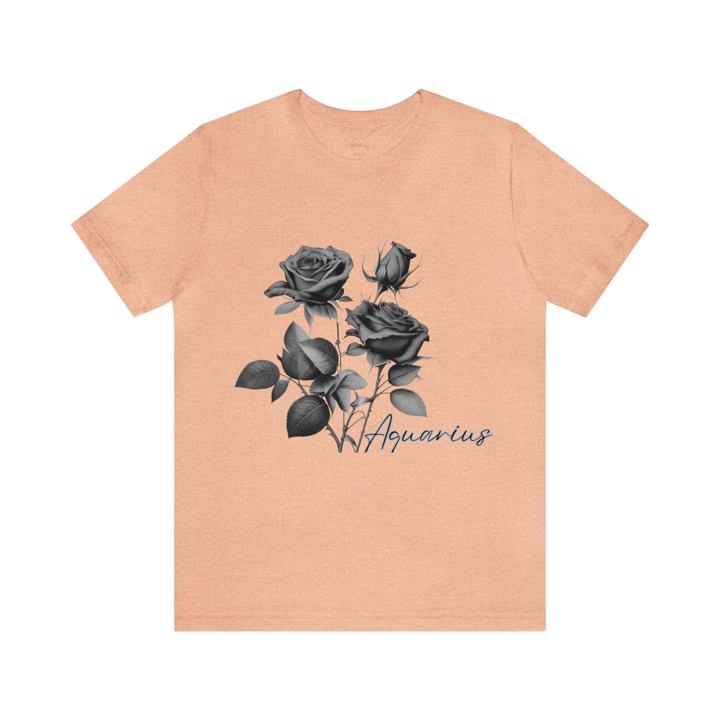 Aquarius Rose Zodiac Unisex Jersey Short Sleeve Tee