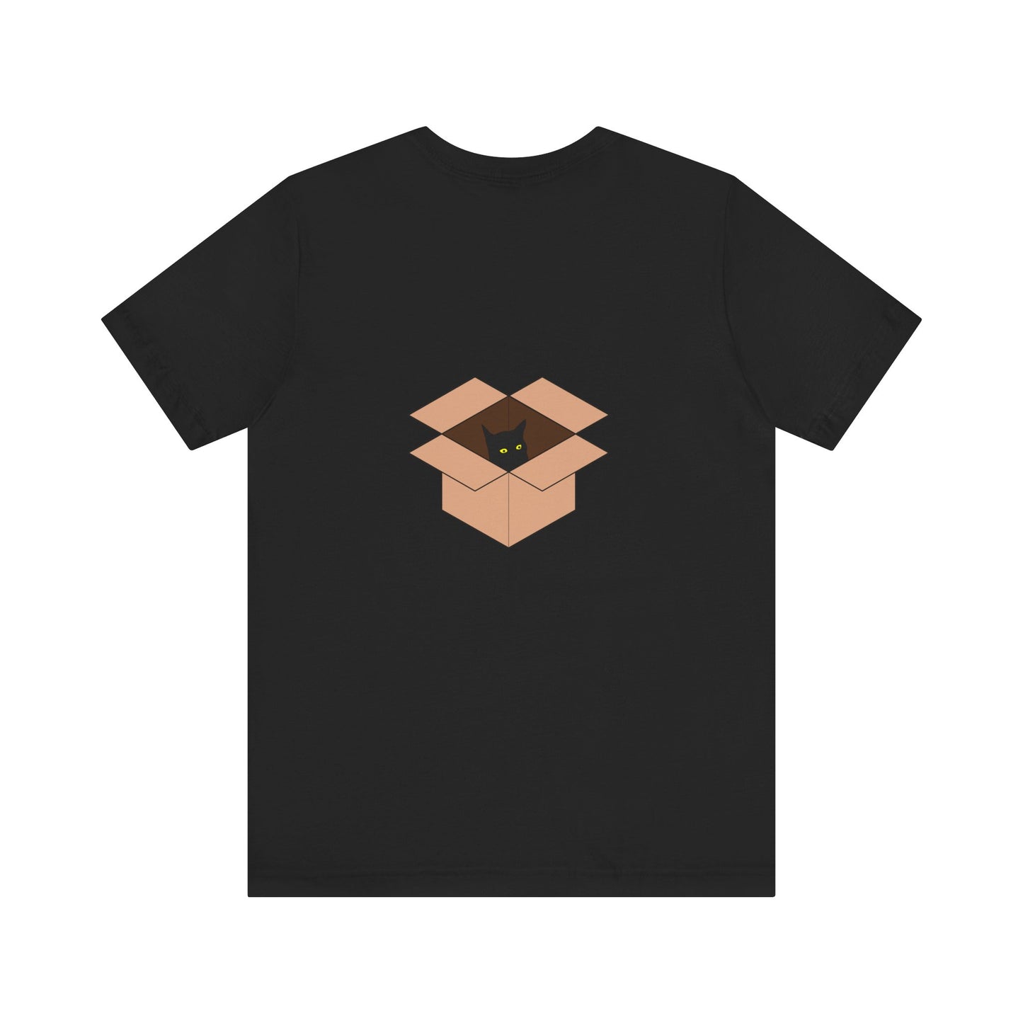 What's in the Box Silly T-Shirt Funny Cardboard Box Design Funny Cat Shirt Kitty Design Cute Front and Back Tee Quirky Gift Ideas