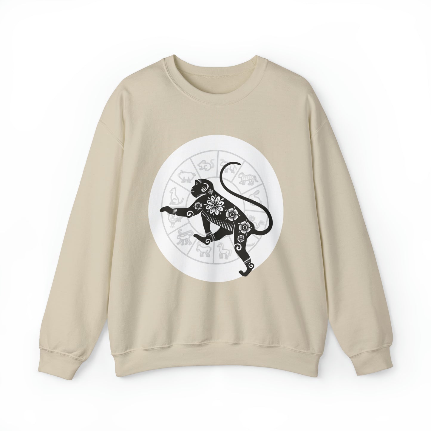 Shengxiao Monkey Unisex Heavy Blend Crewneck Sweatshirt
