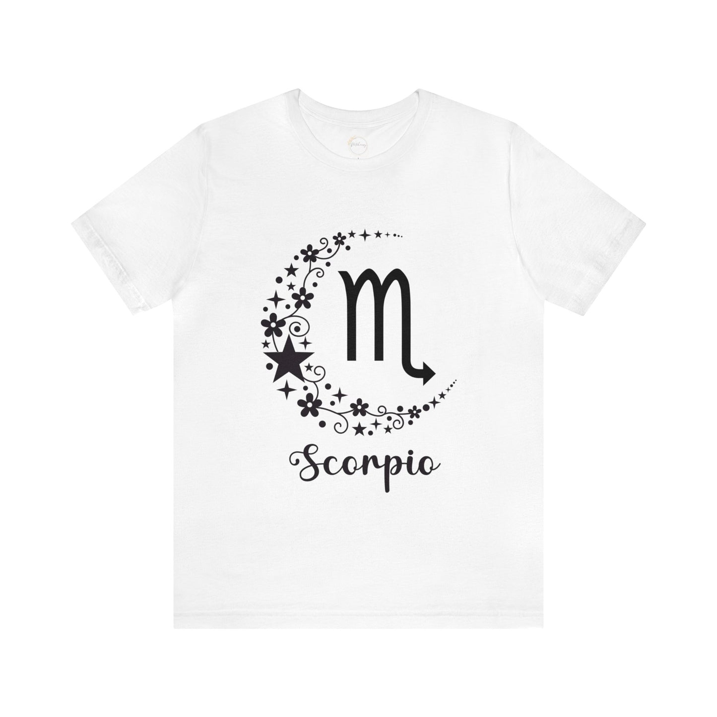 Scorpio Floral Moon Zodiac Unisex Jersey Short Sleeve Tee