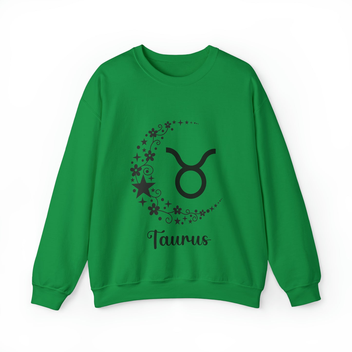 Taurus Floral Moon Zodiac Unisex Heavy Blend™ Crewneck Sweatshirt