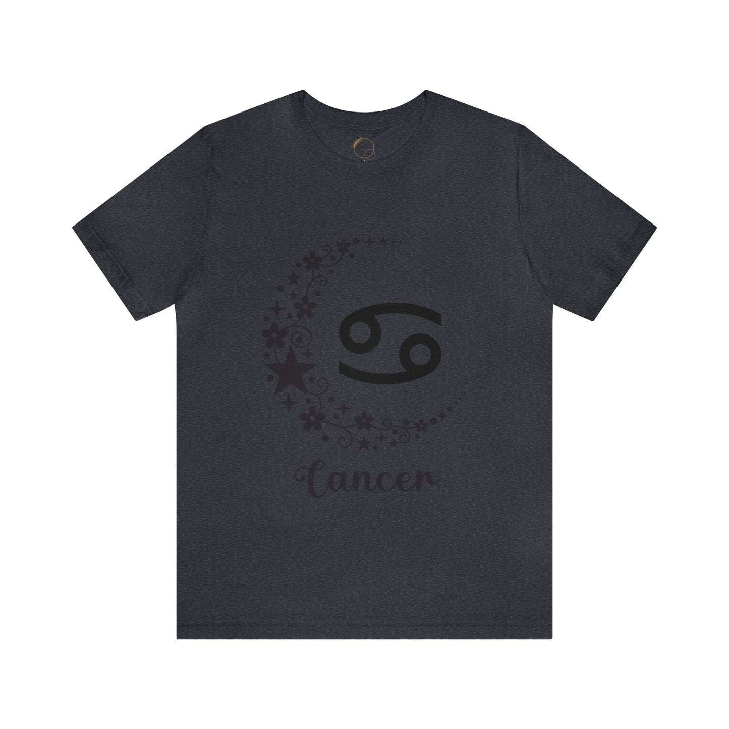 Cancer Floral Moon Zodiac Unisex Jersey Short Sleeve Tee