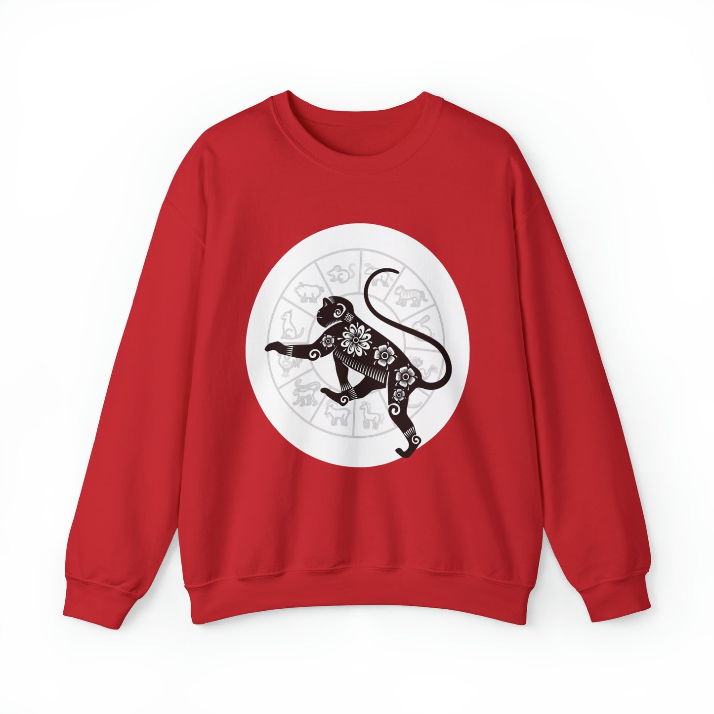 Shengxiao Monkey Unisex Heavy Blend Crewneck Sweatshirt