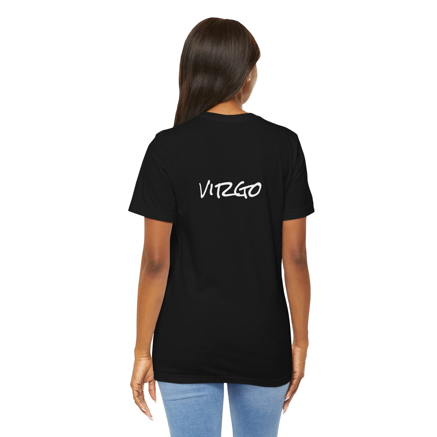 Spooky Virgo Zodiac Shirt Death-like Virgin Holding Scythe Dark Astrology Tee for Astrology Lovers Distress