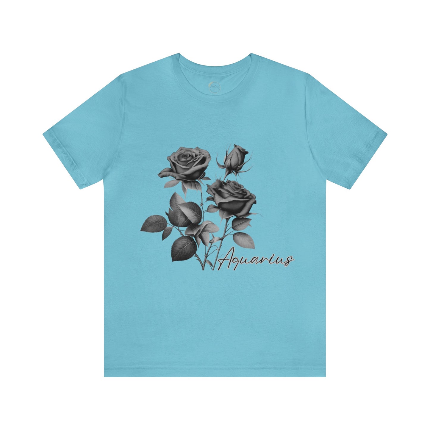 Aquarius Rose Zodiac Unisex Jersey Short Sleeve Tee