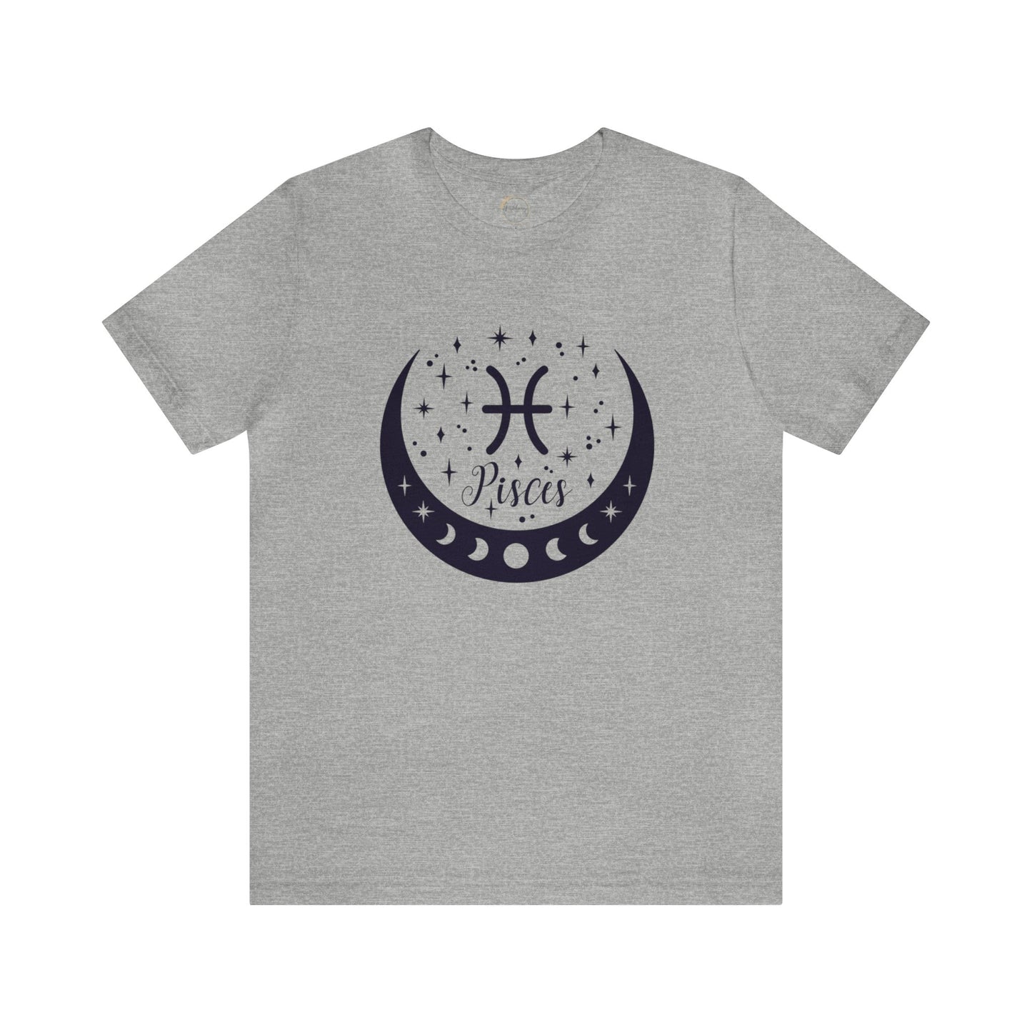 Pisces Moon Phase Zodiac Unisex Jersey Short Sleeve Tee