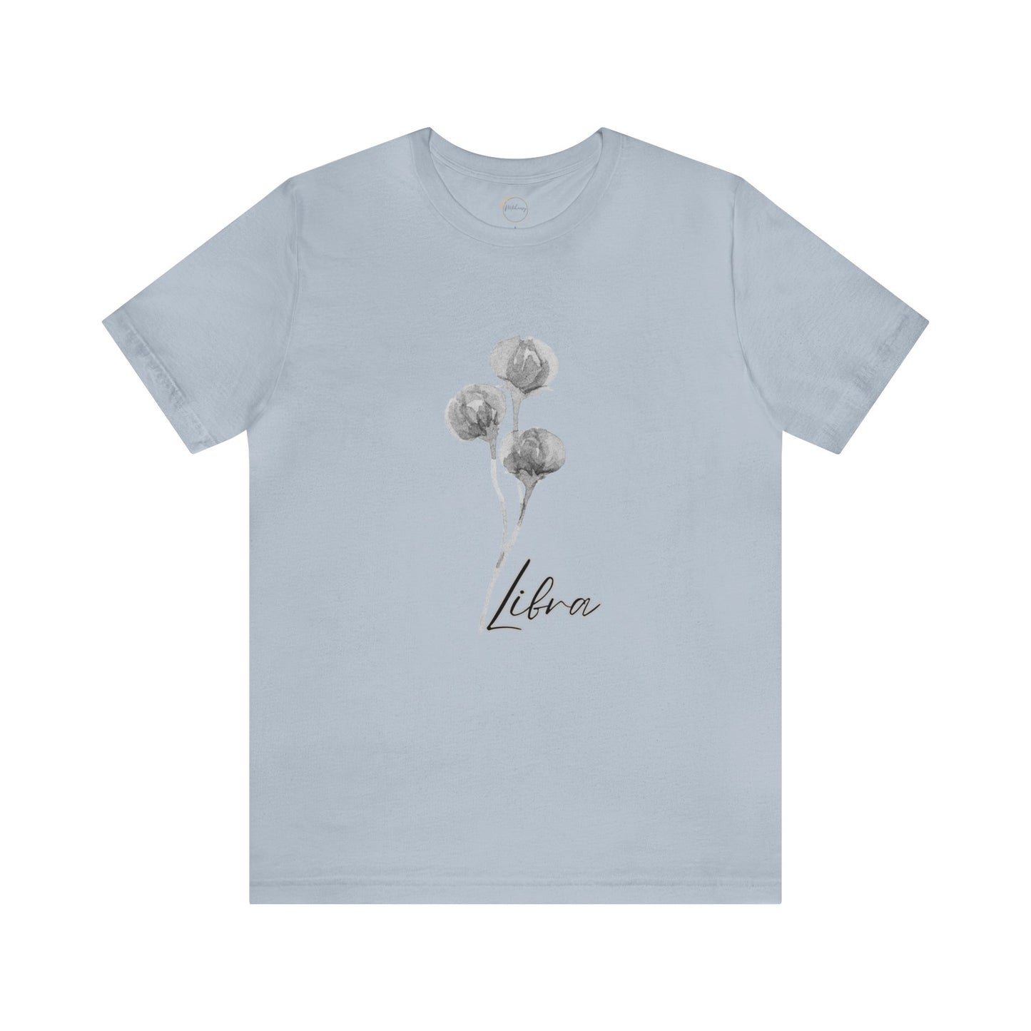 Libra Peonies Zodiac Unisex Jersey Short Sleeve Tee