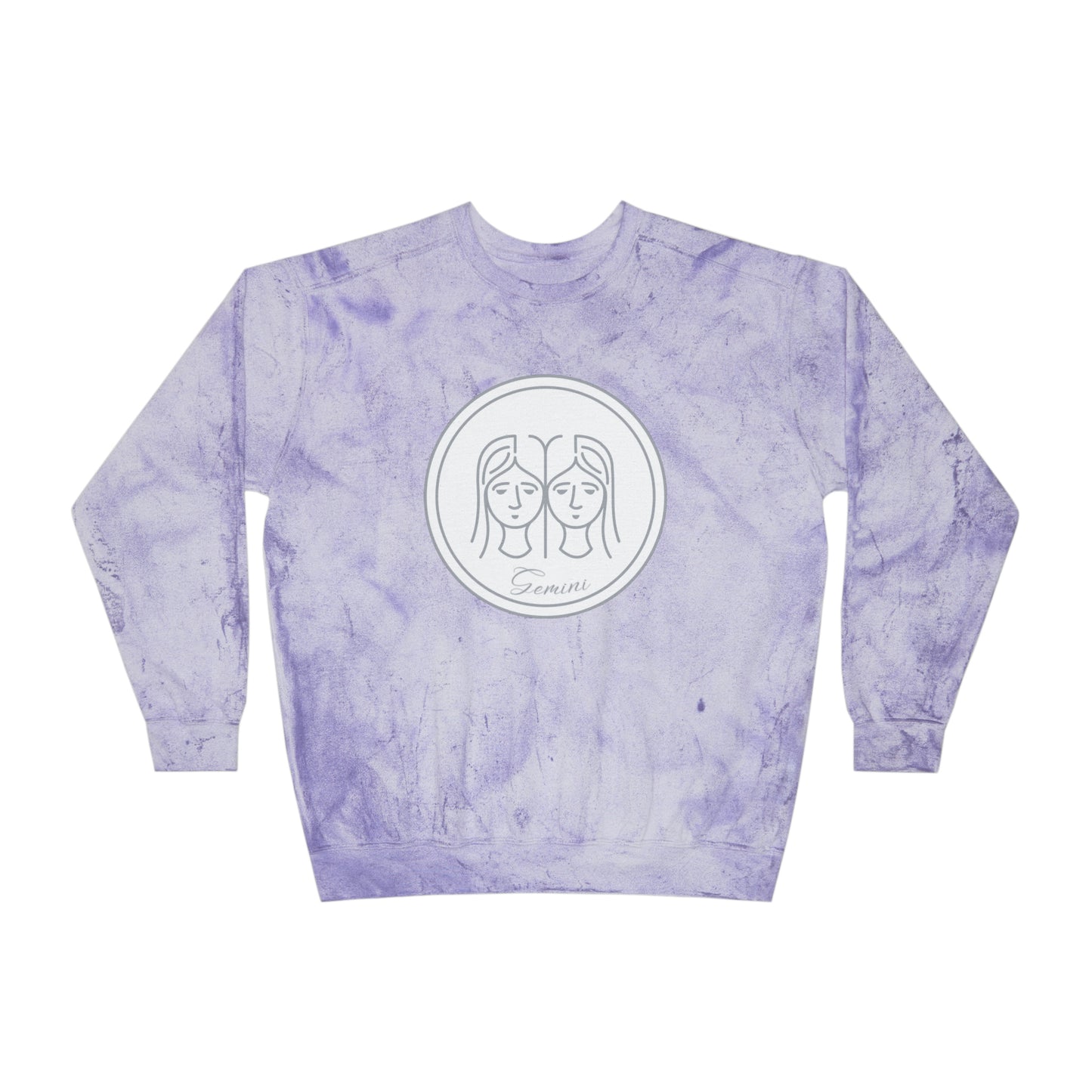 Gemini Twins Unisex Color Blast Crewneck Sweatshirt