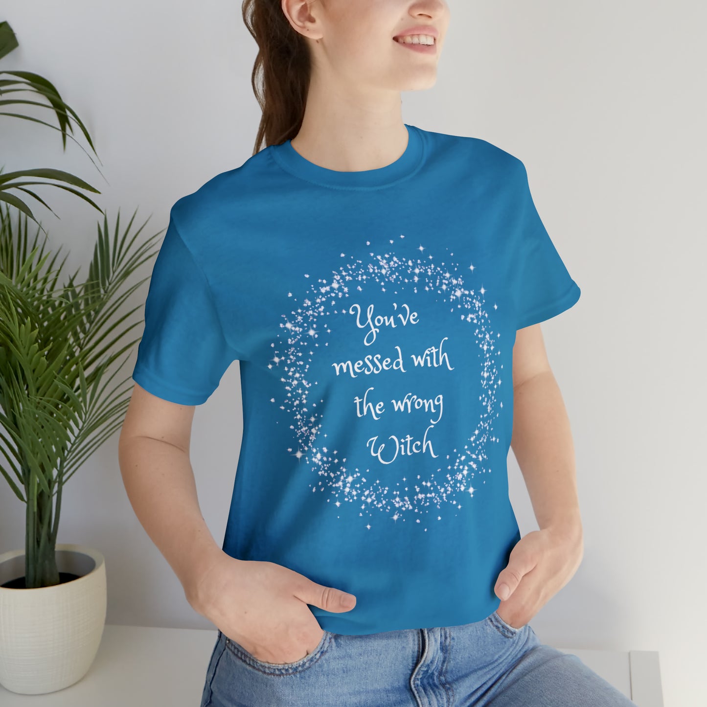 Messed with Wrong Witch Unisex Jersey Short Sleeve Tee