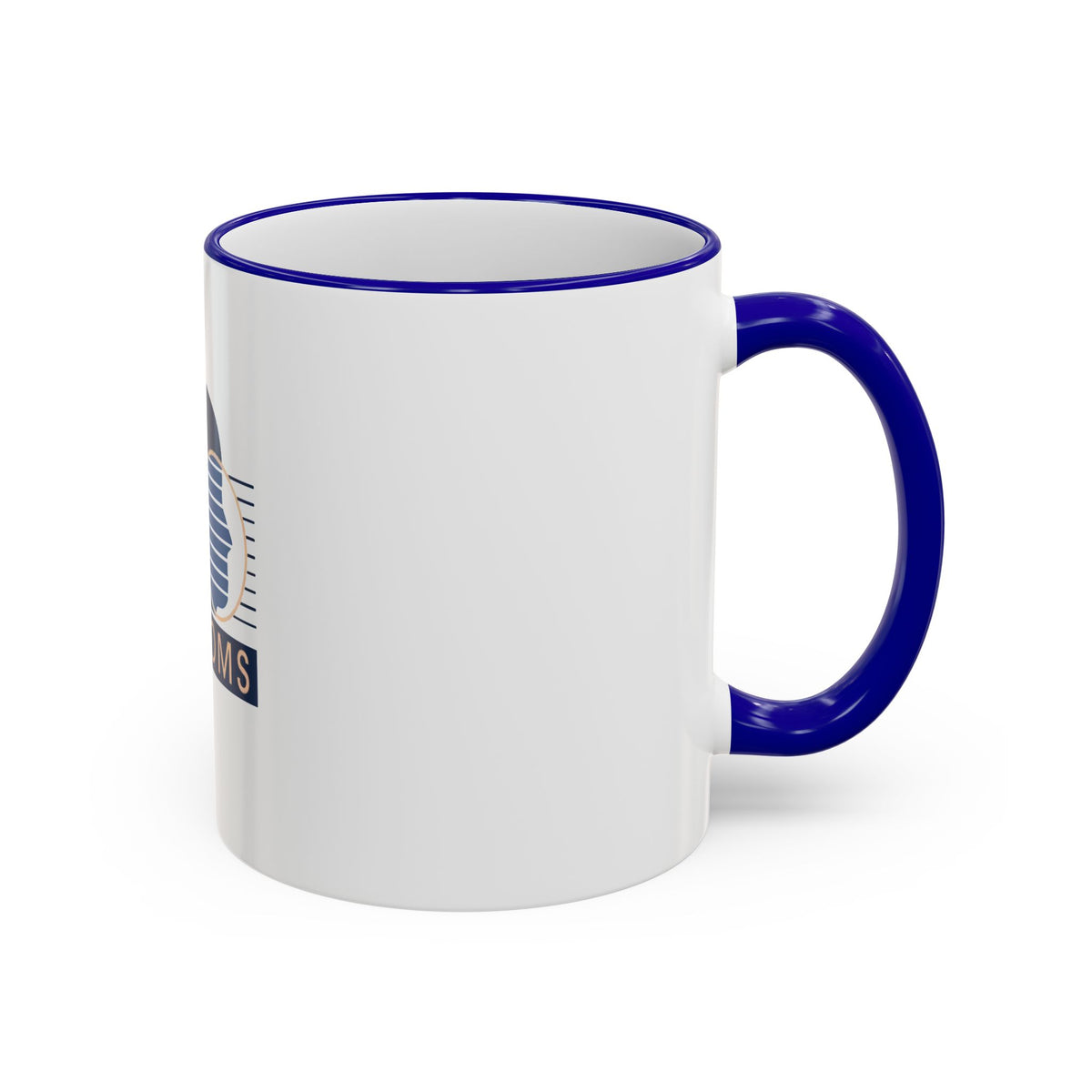 KCOMS Retro Wave Accent Rim & Handle Mug (11oz, 15oz)