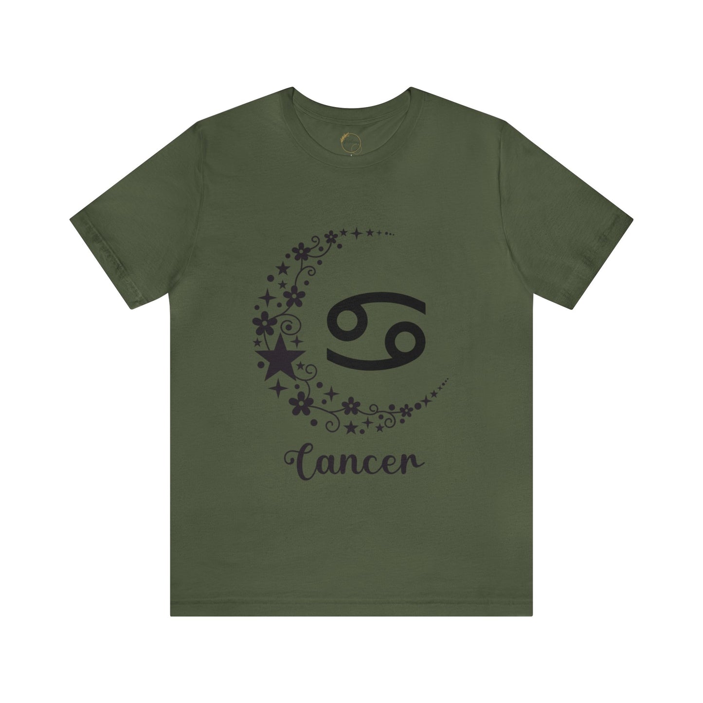 Cancer Floral Moon Zodiac Unisex Jersey Short Sleeve Tee