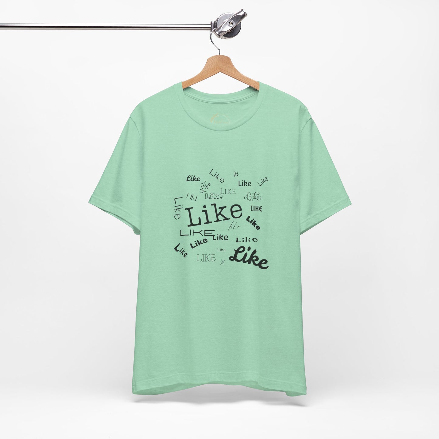 Teen Humor Shirt - 'Like' Repeating Text Tee - Funny Gift for Teenagers