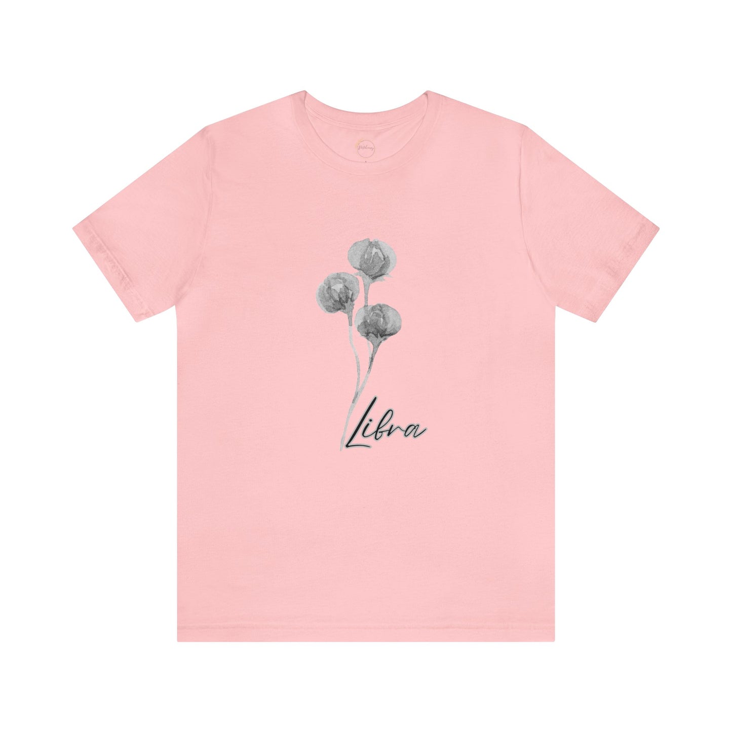 Libra Peonies Zodiac Unisex Jersey Short Sleeve Tee