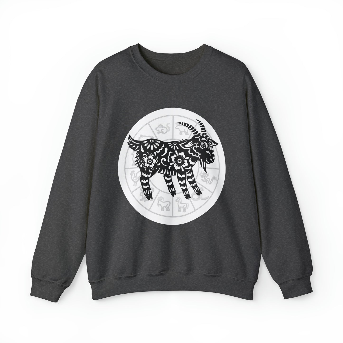 Shengxiao Goat Unisex Heavy Blend Crewneck Sweatshirt